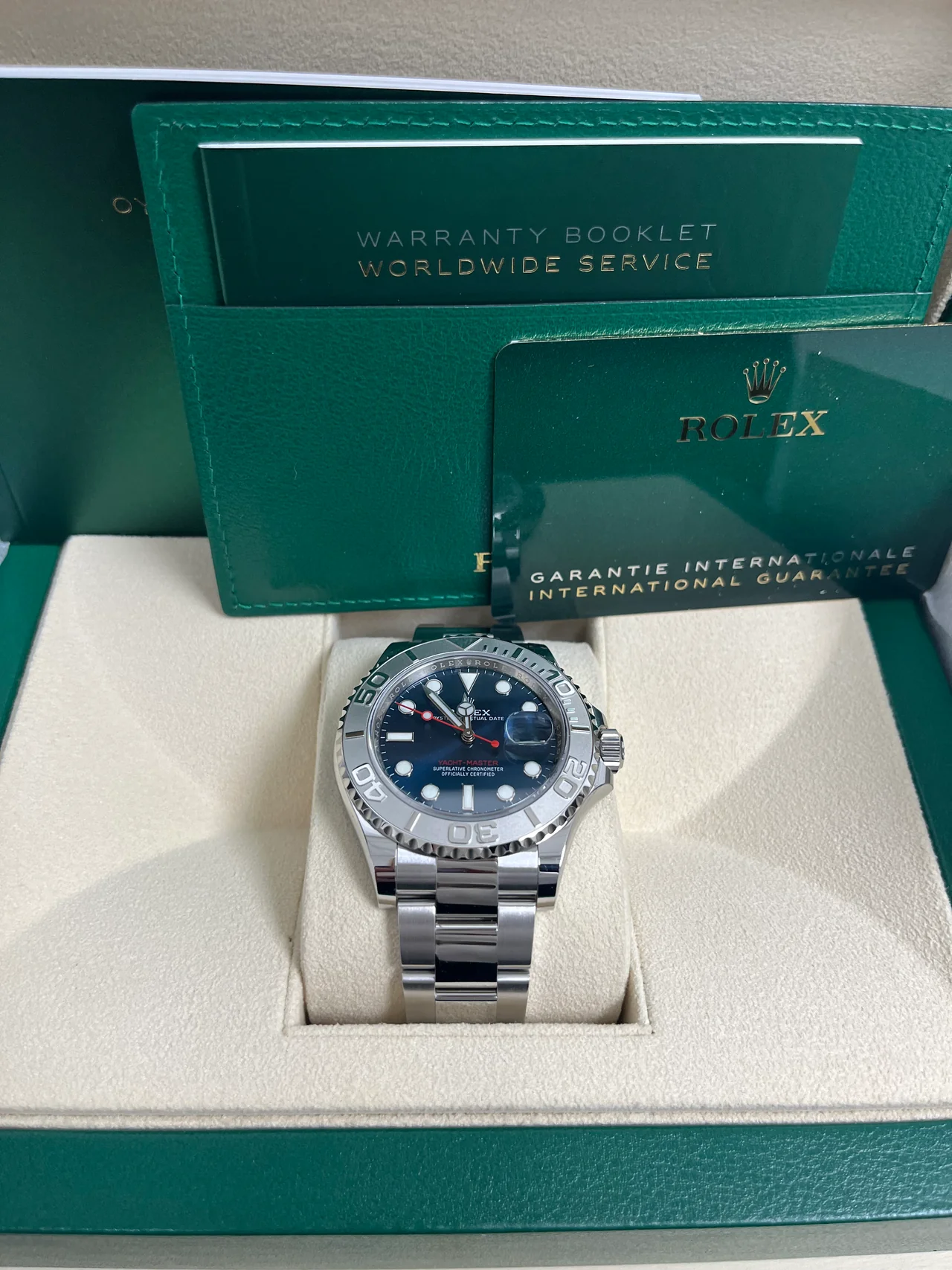 VS Factory Yacht-Master 40 126622-Style 40mm Blue Dial, Platinum-Style Bezel, 904L Steel, 3235-Style Automatic Movement - Image 4