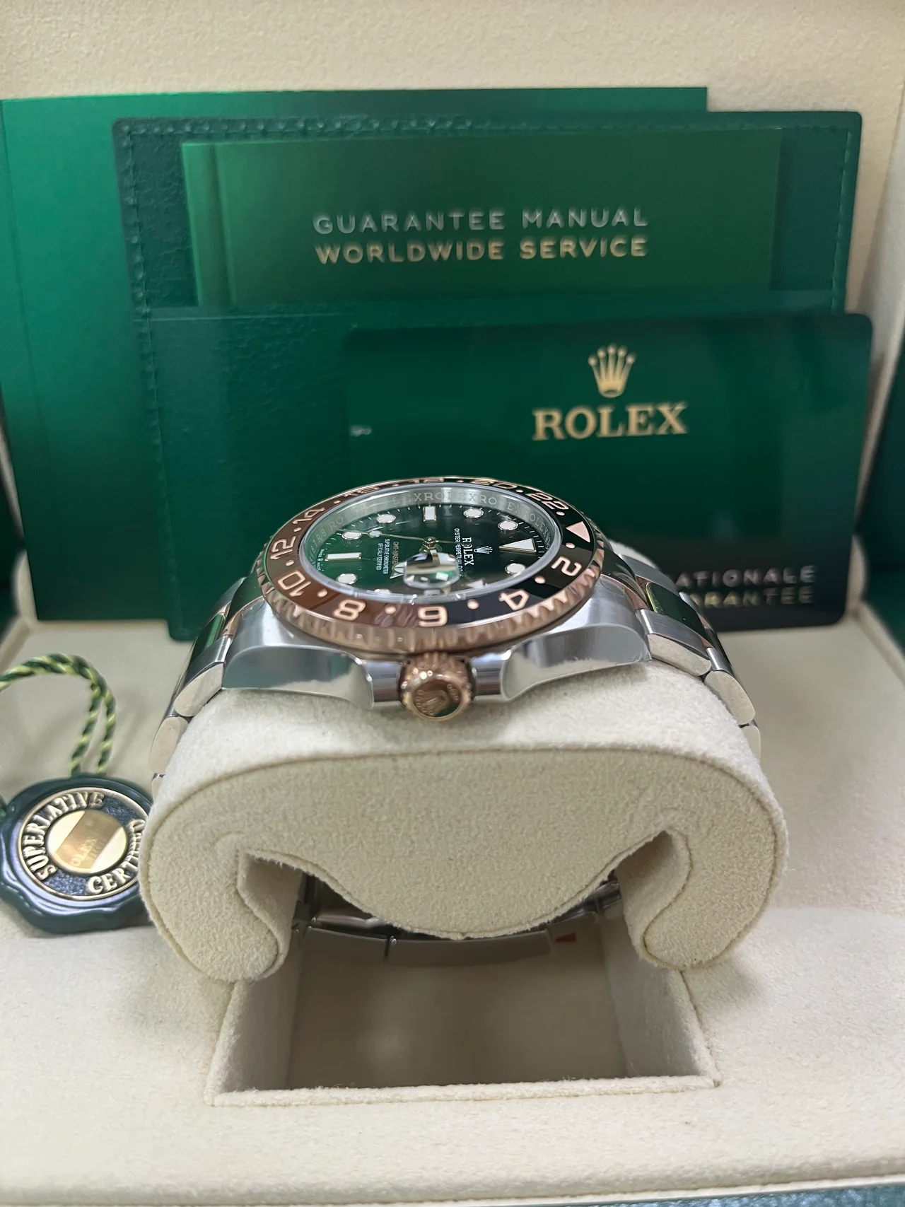 VS Factory GMT-Master II–Style 126711CHNR “Root Beer” 40mm, Brown/Black Ceramic-Style Bezel, Two-Tone Rose Gold/904L Steel, 3285-Style GMT Movement - Image 3