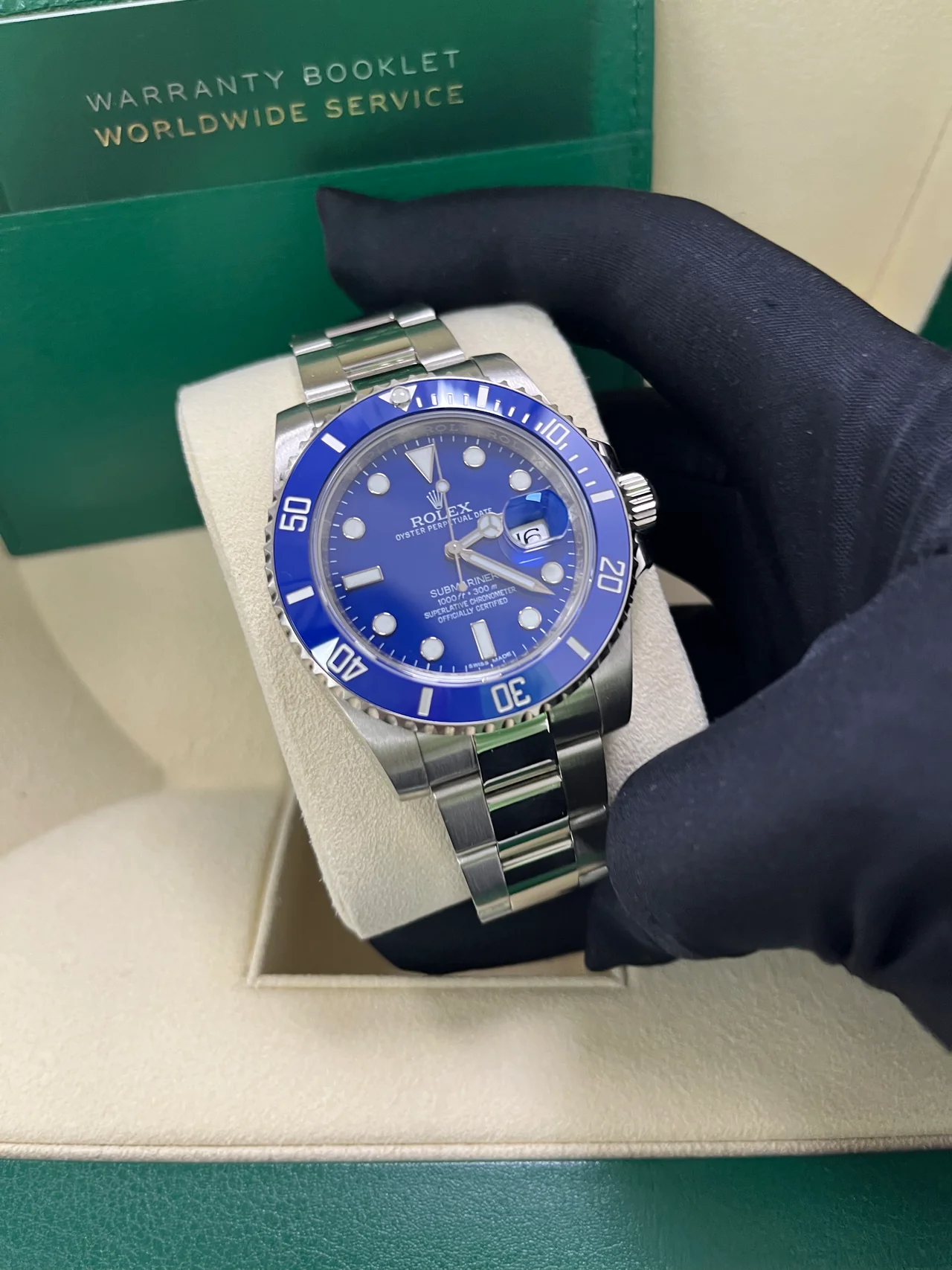 VS Factory Submariner-Style 116619LB “Smurf” 40mm Blue Dial, Blue Ceramic-Style Bezel, 904L Steel, Best Edition 3235 Movement - Image 4
