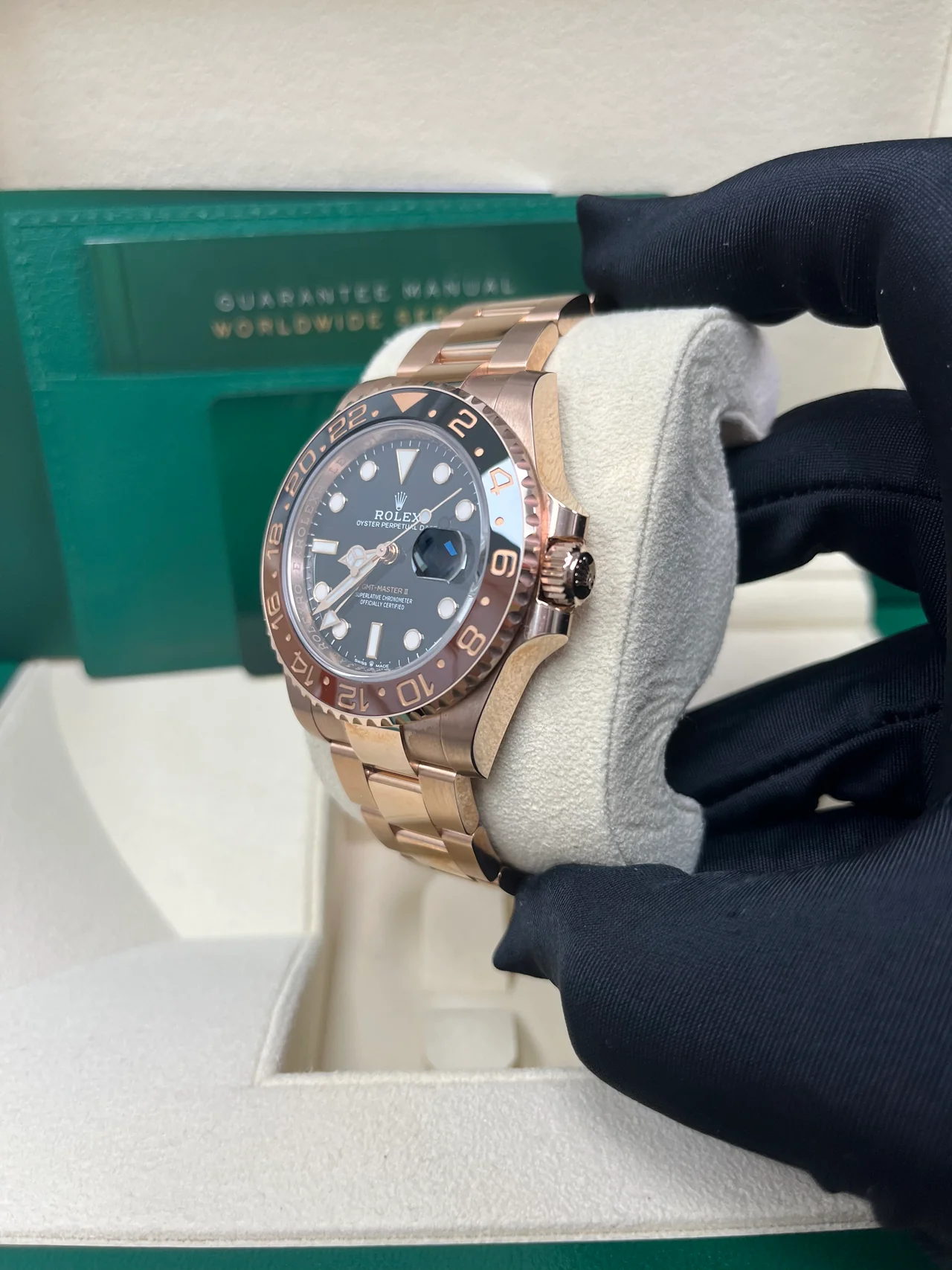 VS Factory GMT-Master II “Root Beer” 126715CHNR-Style, 40mm Brown/Black Ceramic-Style Bezel, Rose-Gold-Style Case & Bracelet, 3285-Style GMT Movement - Image 3
