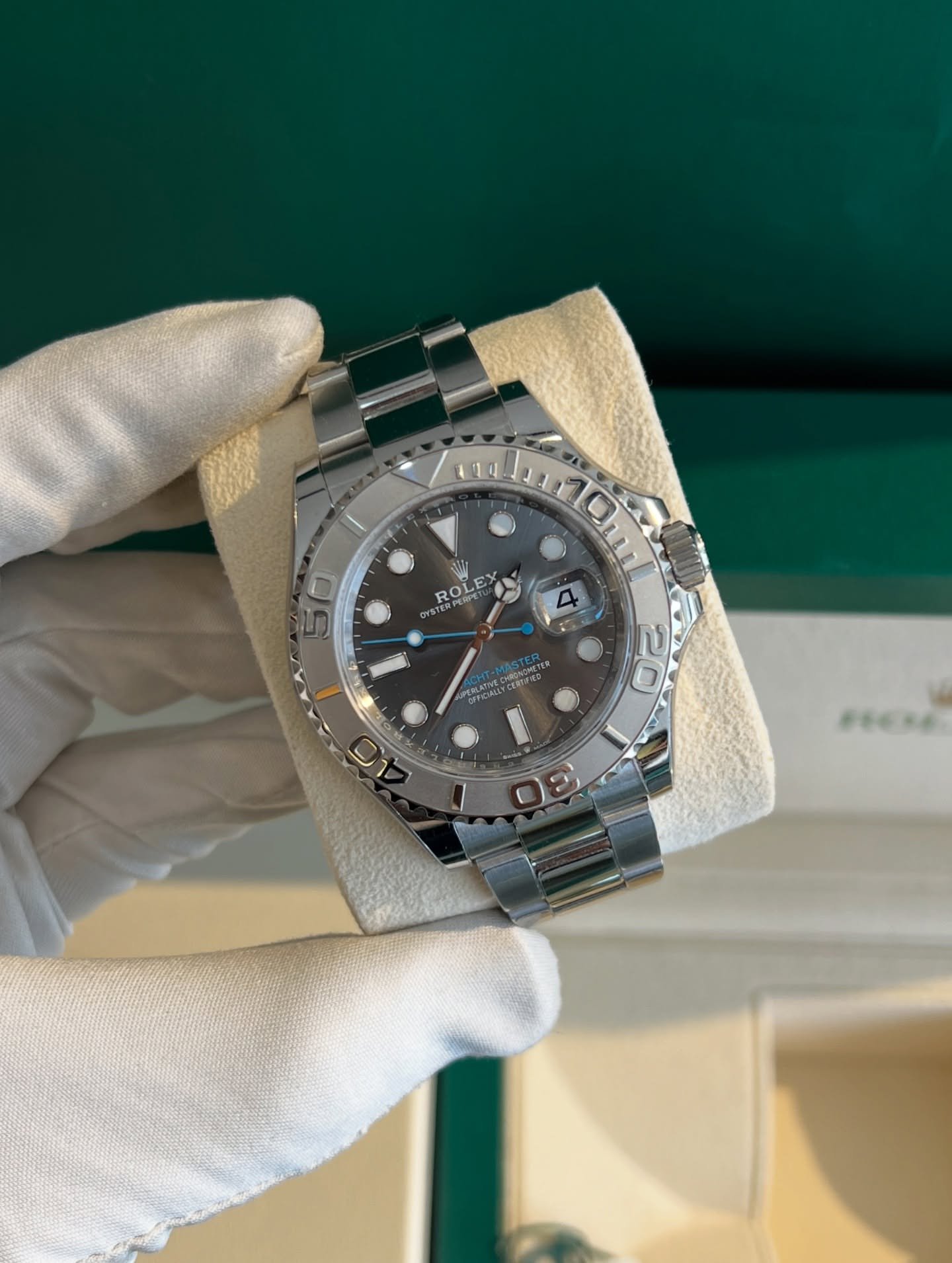 VS Factory Yacht-Master 40 126622-Style, 40mm Grey/Slate Dial, Platinum-Style Bezel, 904L Steel, 3235-Style Movement - Image 3