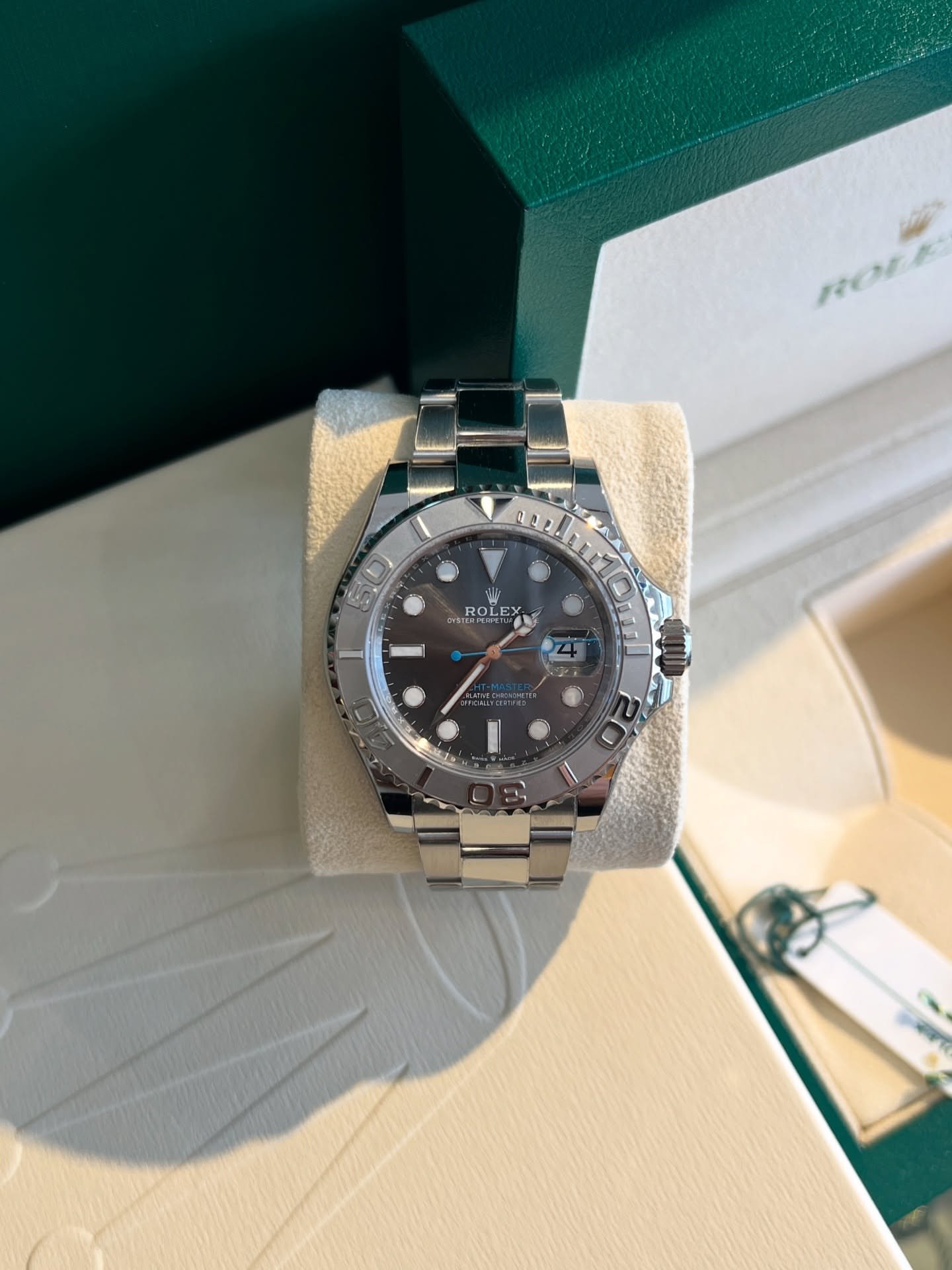 VS Factory Yacht-Master 40 126622-Style, 40mm Grey/Slate Dial, Platinum-Style Bezel, 904L Steel, 3235-Style Movement - Image 4