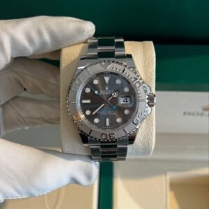 VS Factory Yacht-Master 40-style watch with grey dial and platinum-style bezel