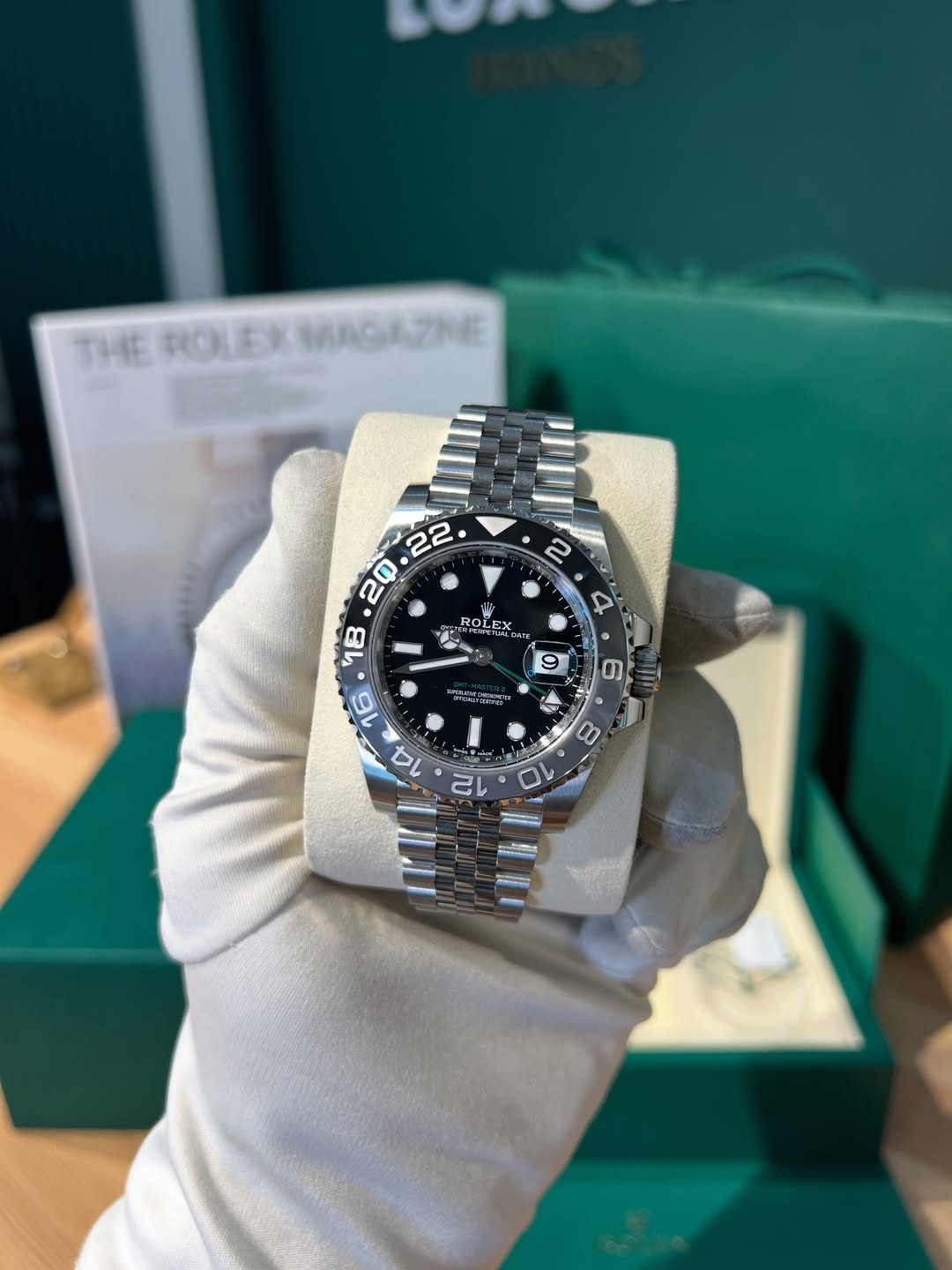 VS Factory Rolex GMT Master II 126710GRNR Jubilee, Green 24-hour hand, Black/Grey Ceramic Bezel, 904L Steel, Best Edition 3285 Movement - Image 2