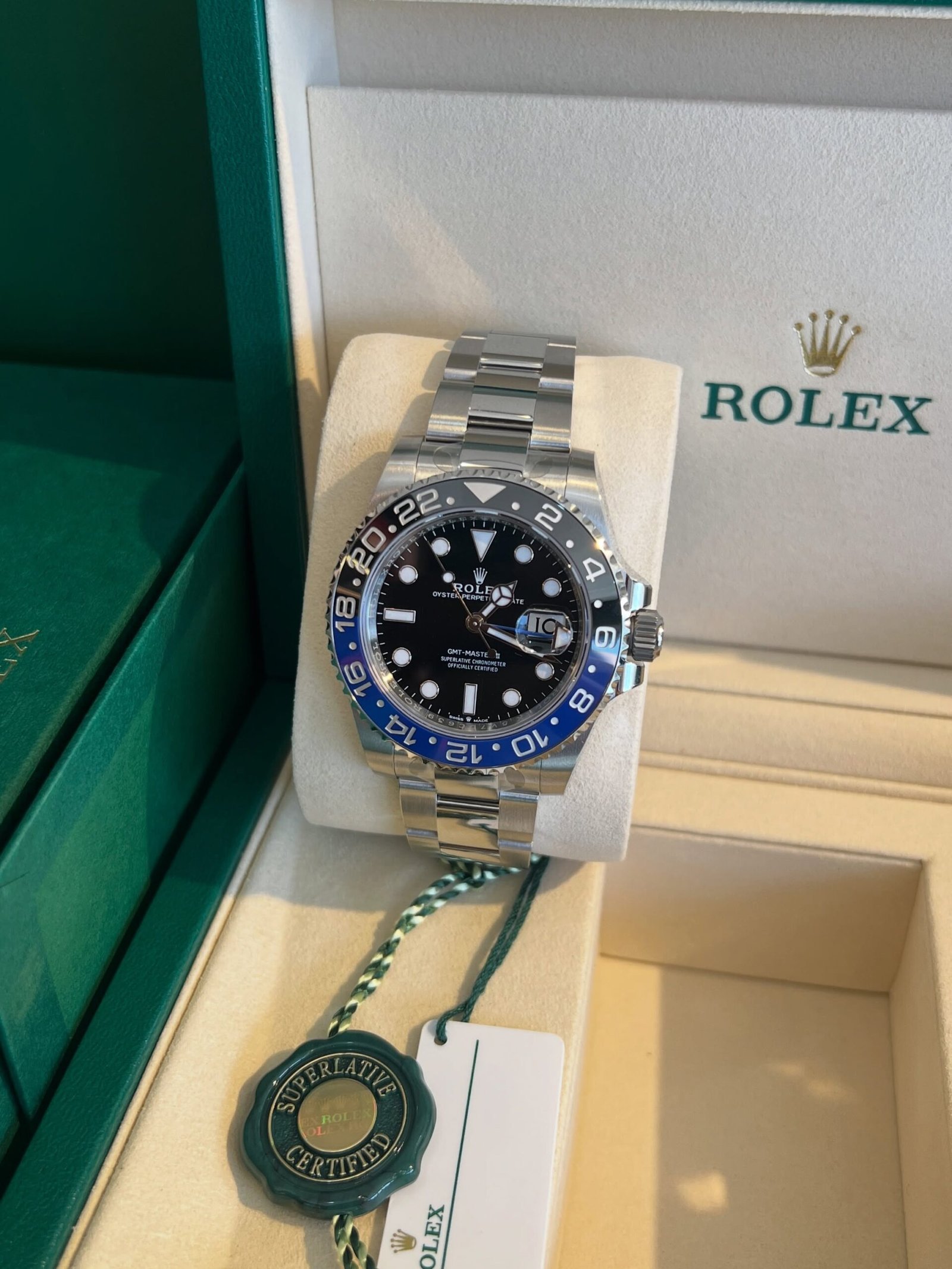 VS Factory GMT-Master II Batman 126710BLNR-Style 40mm, Black Dial, Blue/Black Ceramic-Style Bezel, 904L Steel, 3285-Style GMT Movement - Image 3