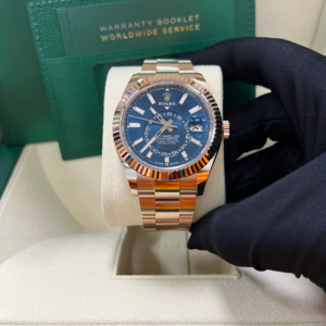 ZF Factory Rolex Sky-Dweller 336935 blue dial rose gold Oyster bracelet