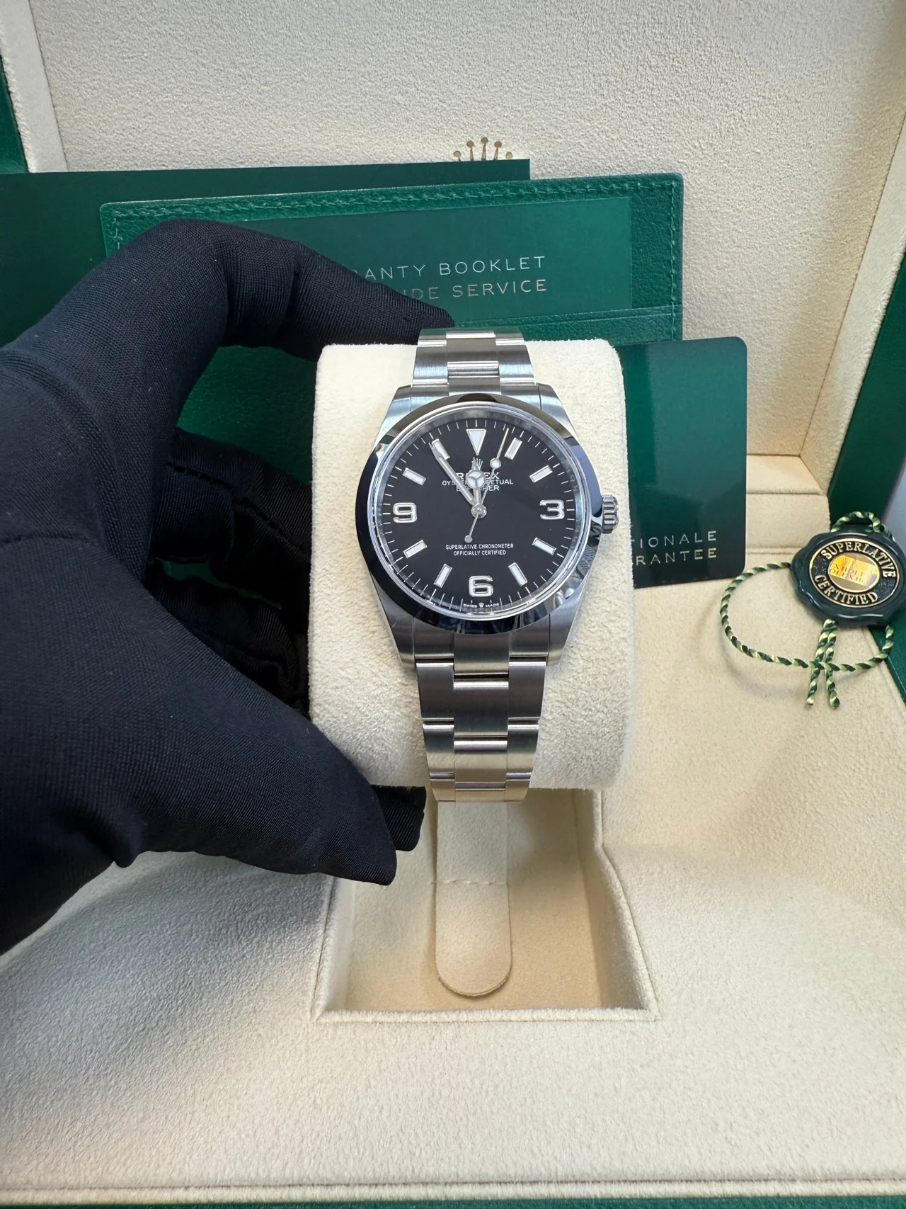 VS Factory Explorer 36mm black dial stainless steel Oyster bracelet