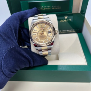 ZF Factory Rolex Sky-Dweller 326933 champagne dial two-tone yellow gold