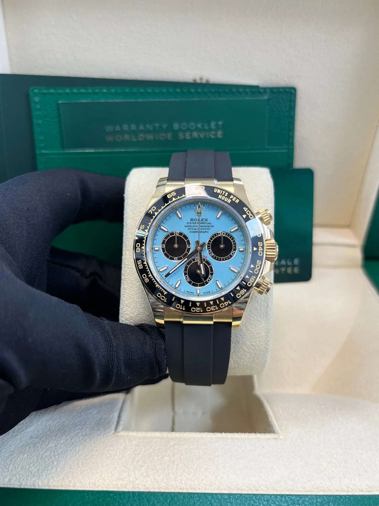 VS Factory Rolex Daytona 126518LN Tiffany blue dial with rubber strap