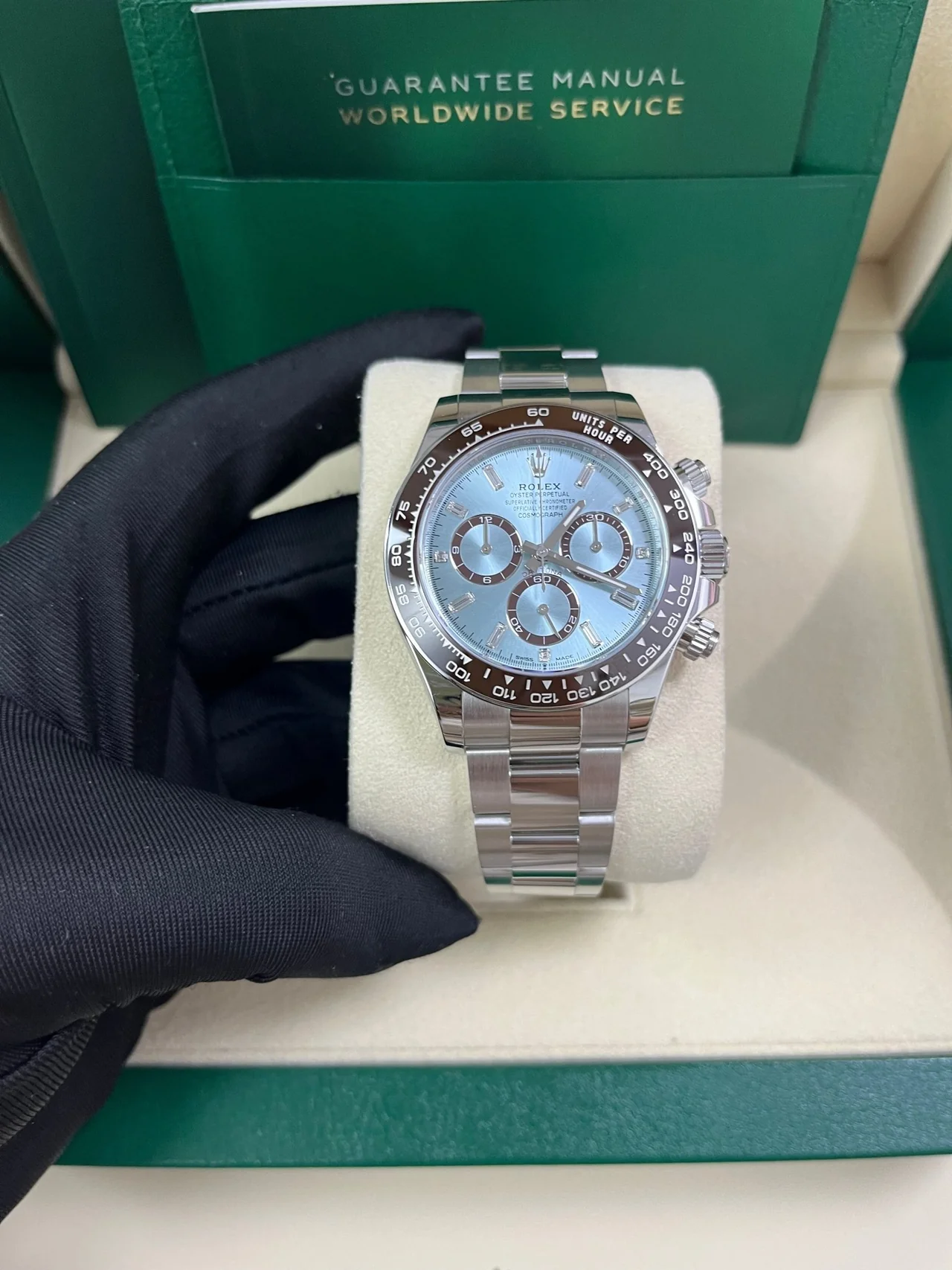 VS Factory Rolex Daytona 126506 ice blue dial with brown ceramic bezel