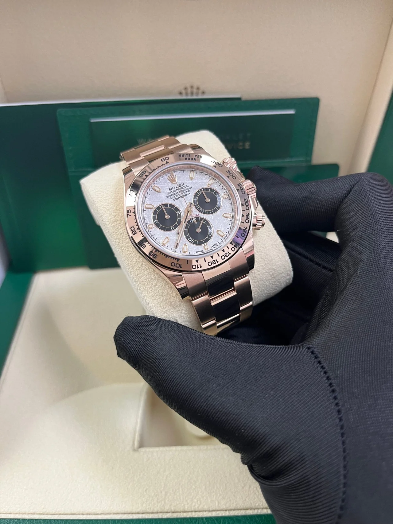VS Factory Rolex Daytona Rose Gold Cosmograph Daytona 40mm – Rose Gold Panda Dial, Oyster Bracelet, Rose Gold-Wrapped 904L Steel, Best Edition 4131 Movement - Image 4