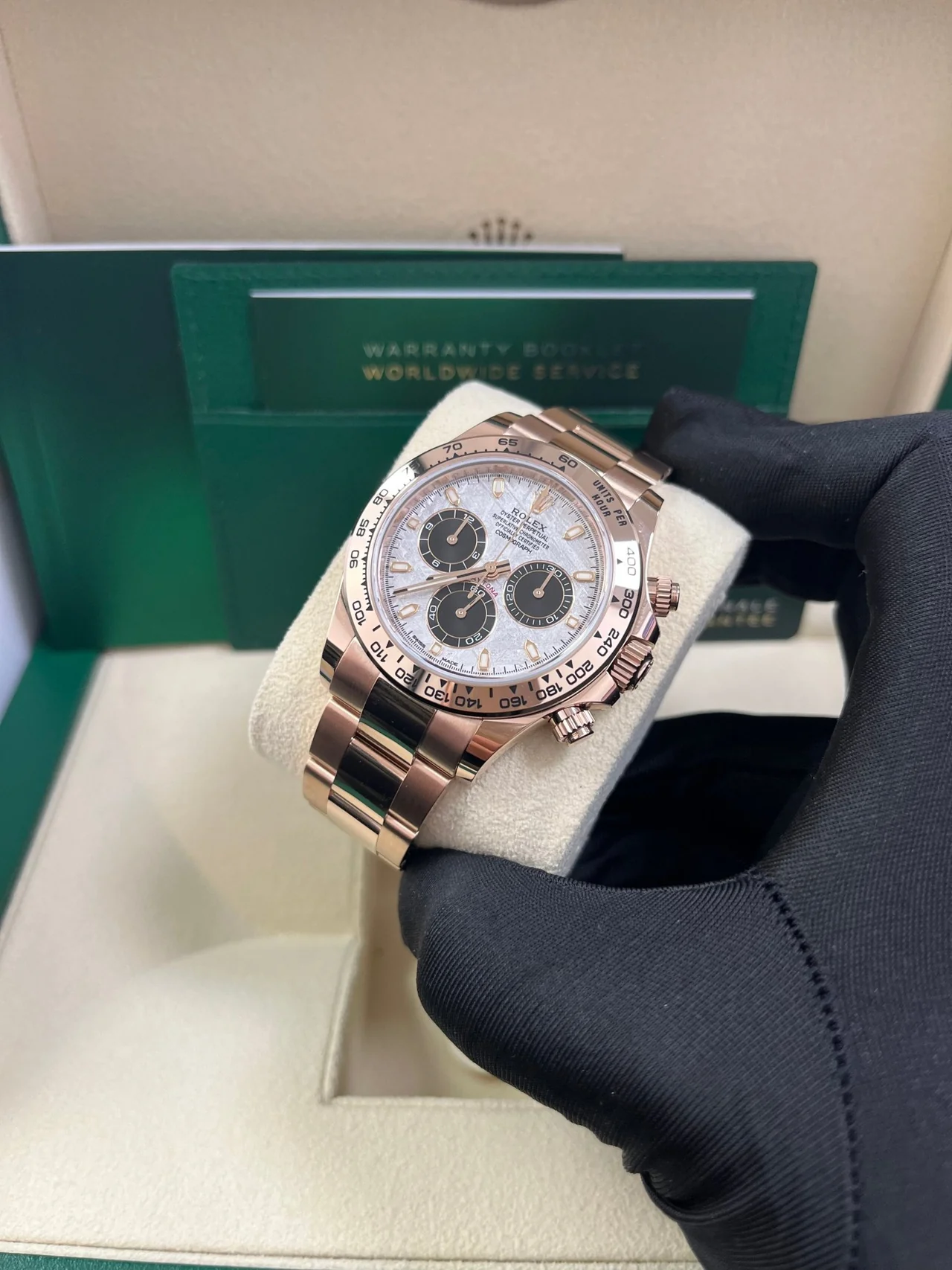 VS Factory Rolex Daytona Rose Gold Cosmograph Daytona 40mm – Rose Gold Panda Dial, Oyster Bracelet, Rose Gold-Wrapped 904L Steel, Best Edition 4131 Movement - Image 3