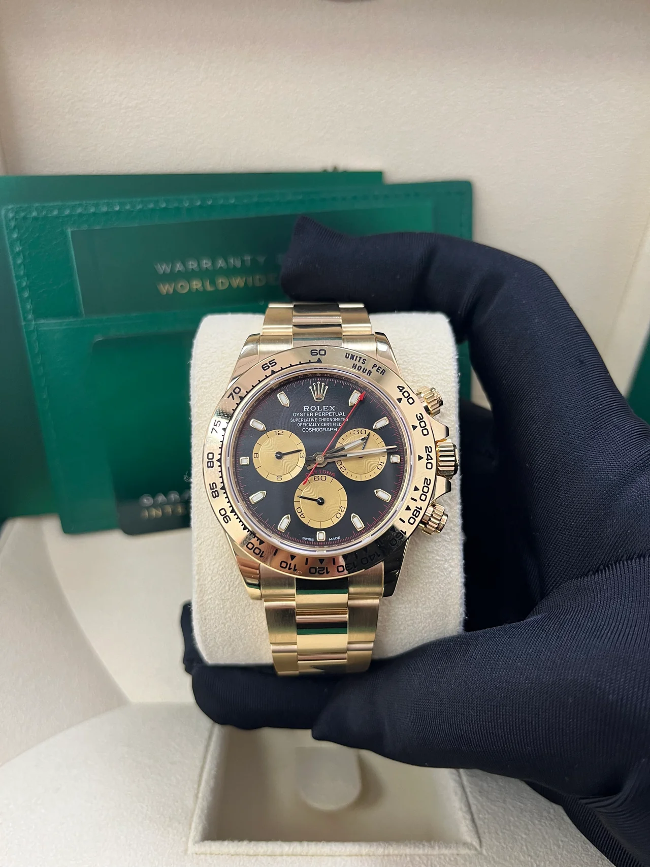 VS Factory Rolex Daytona Paul Newman yellow gold black dial yellow subdials
