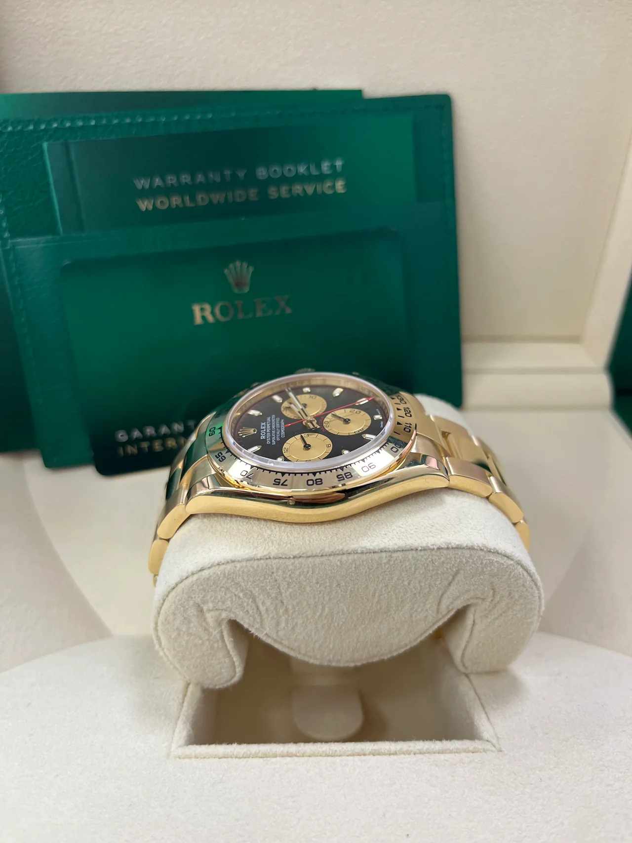 VS Factory Rolex Daytona Paul Newman Yellow Gold 40mm – Black Dial, Yellow Subdials, Yellow Gold-Wrapped 904L Steel, Best Edition 4130 Movement - Image 6