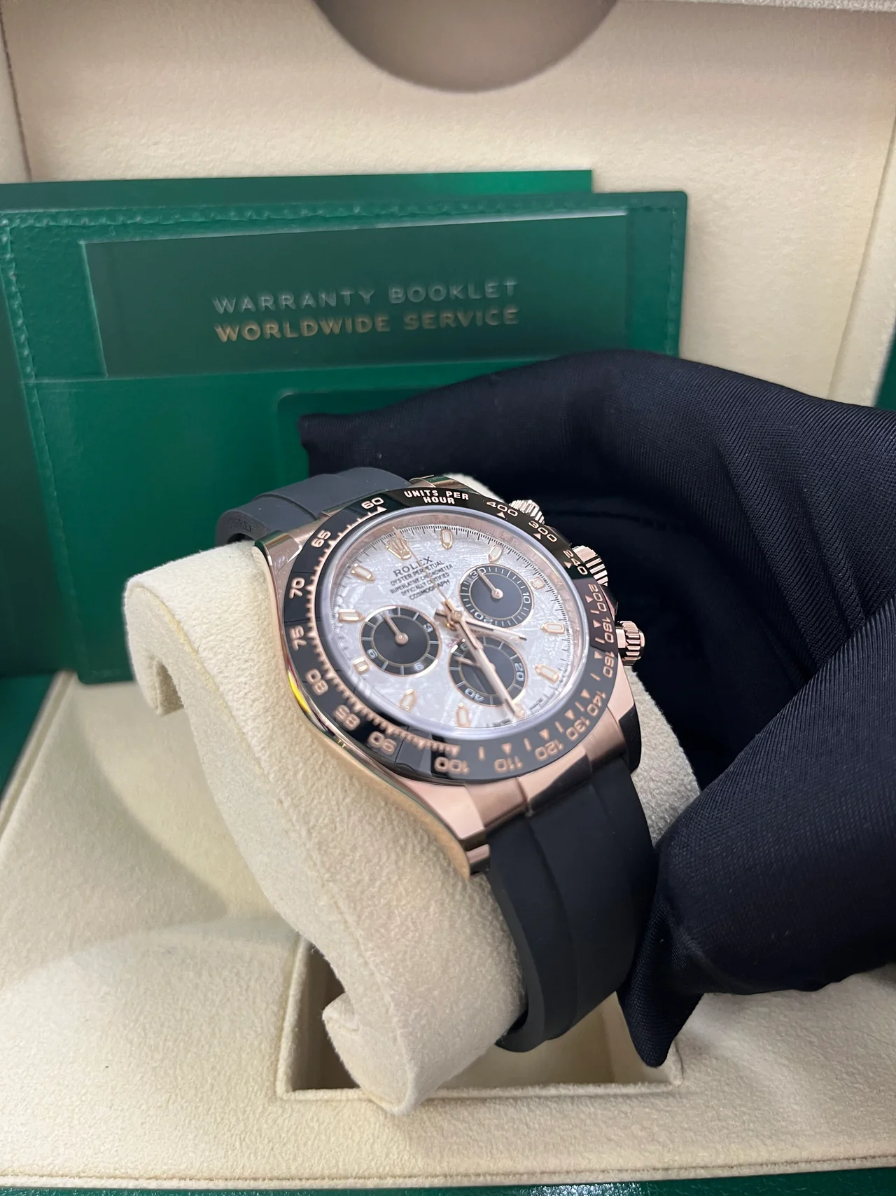 VS Factory Rolex Daytona 116515LN Meteorite Dial – Rubber Strap, Cerachrom Bezel, Rose Gold-Wrapped 904L Steel, Best Edition 4130 Movement - Image 2