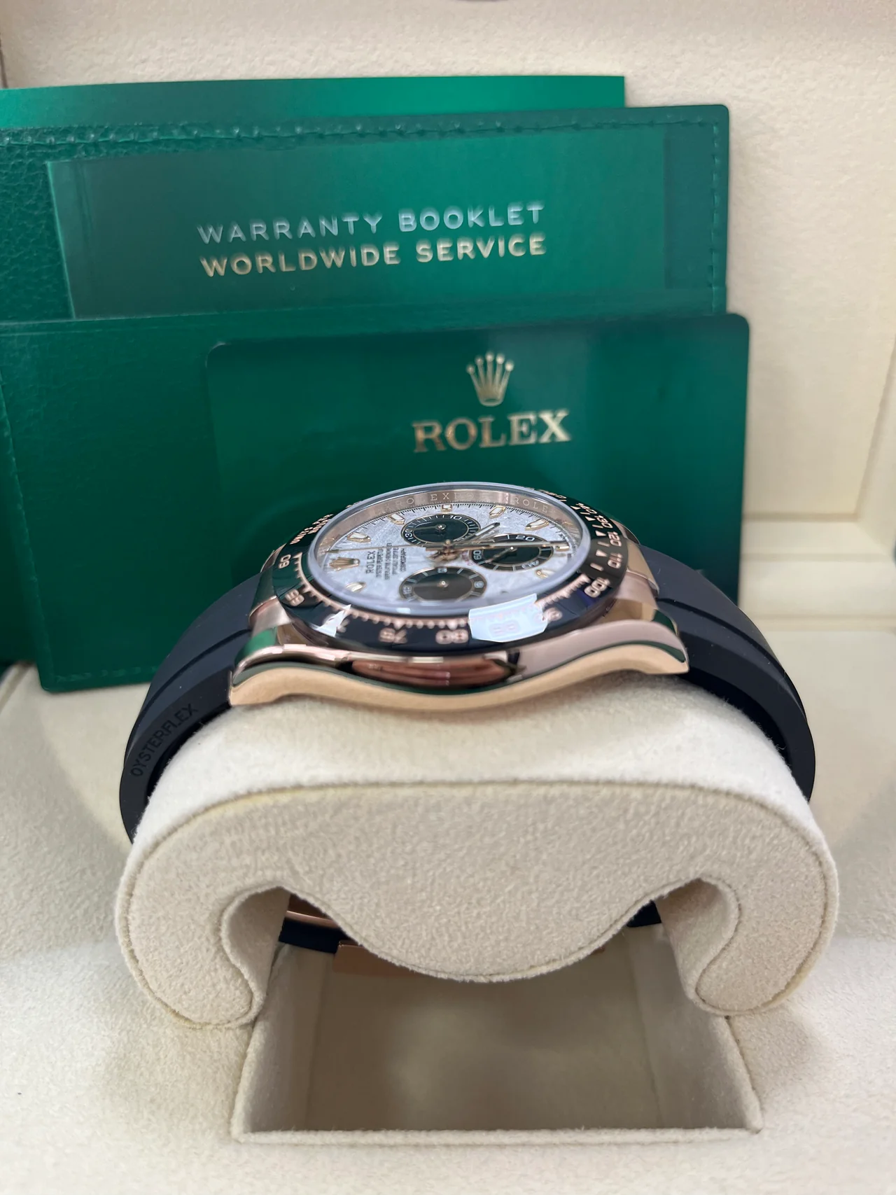 VS Factory Rolex Daytona 116515LN Meteorite Dial – Rubber Strap, Cerachrom Bezel, Rose Gold-Wrapped 904L Steel, Best Edition 4130 Movement - Image 6