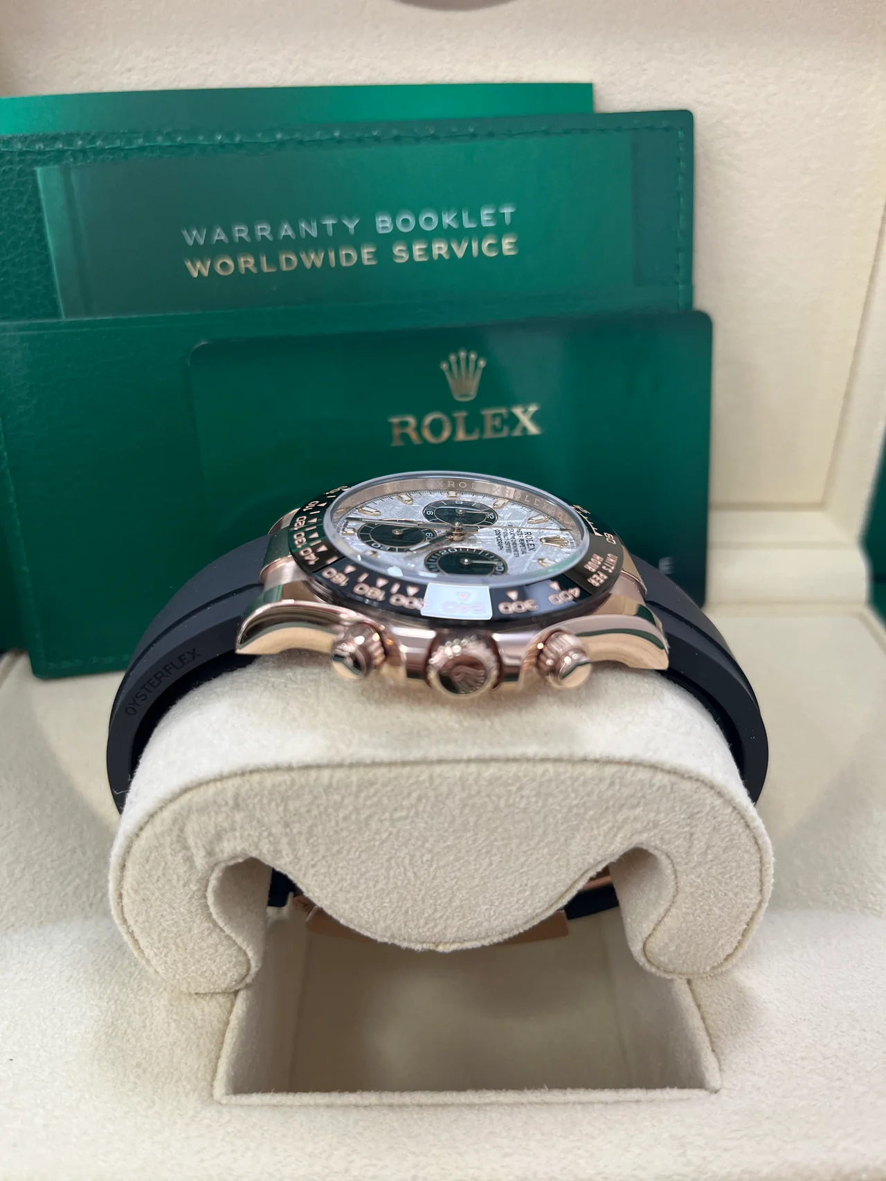 VS Factory Rolex Daytona 116515LN Meteorite Dial – Rubber Strap, Cerachrom Bezel, Rose Gold-Wrapped 904L Steel, Best Edition 4130 Movement - Image 7