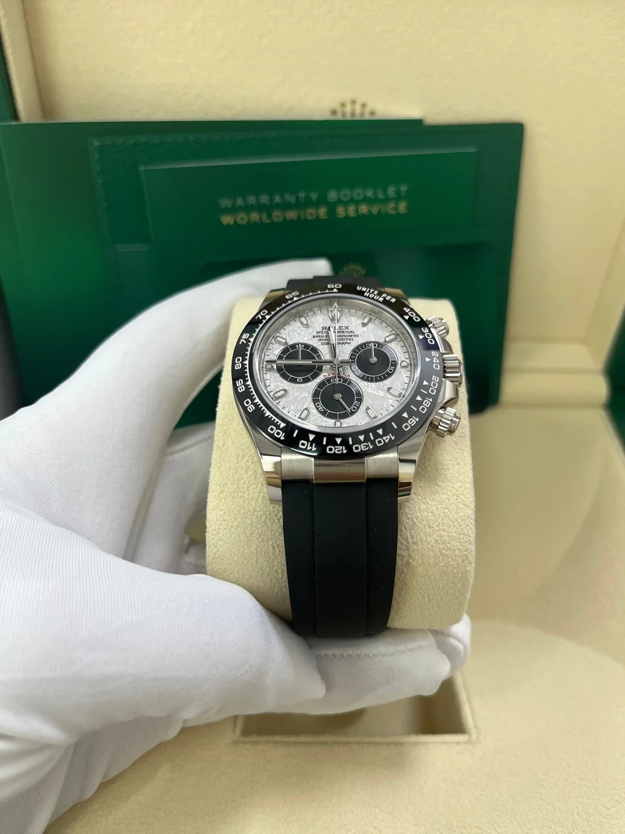 VS Factory Rolex Daytona 116519LN Meteorite Grey & Black Dial – Rubber Strap, Cerachrom Bezel, 904L Steel, Best Edition 4130 Movement - Image 3