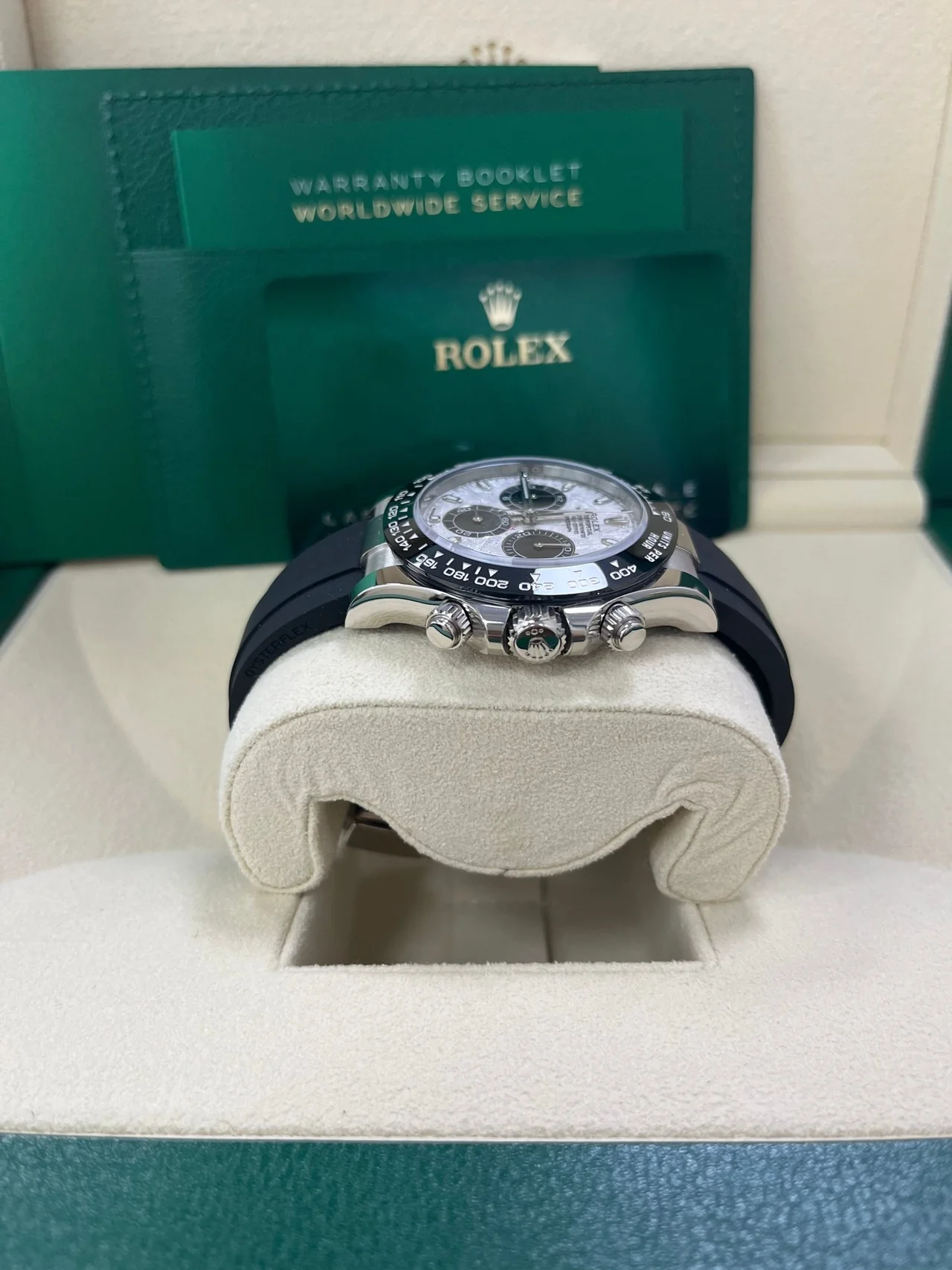 VS Factory Rolex Daytona 116519LN Meteorite Grey & Black Dial – Rubber Strap, Cerachrom Bezel, 904L Steel, Best Edition 4130 Movement - Image 6