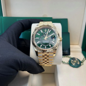 ZF Factory Rolex Sky-Dweller 42mm bright green dial yellow gold