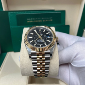 ZF Factory Rolex Sky-Dweller 326933 black dial two-tone Jubilee