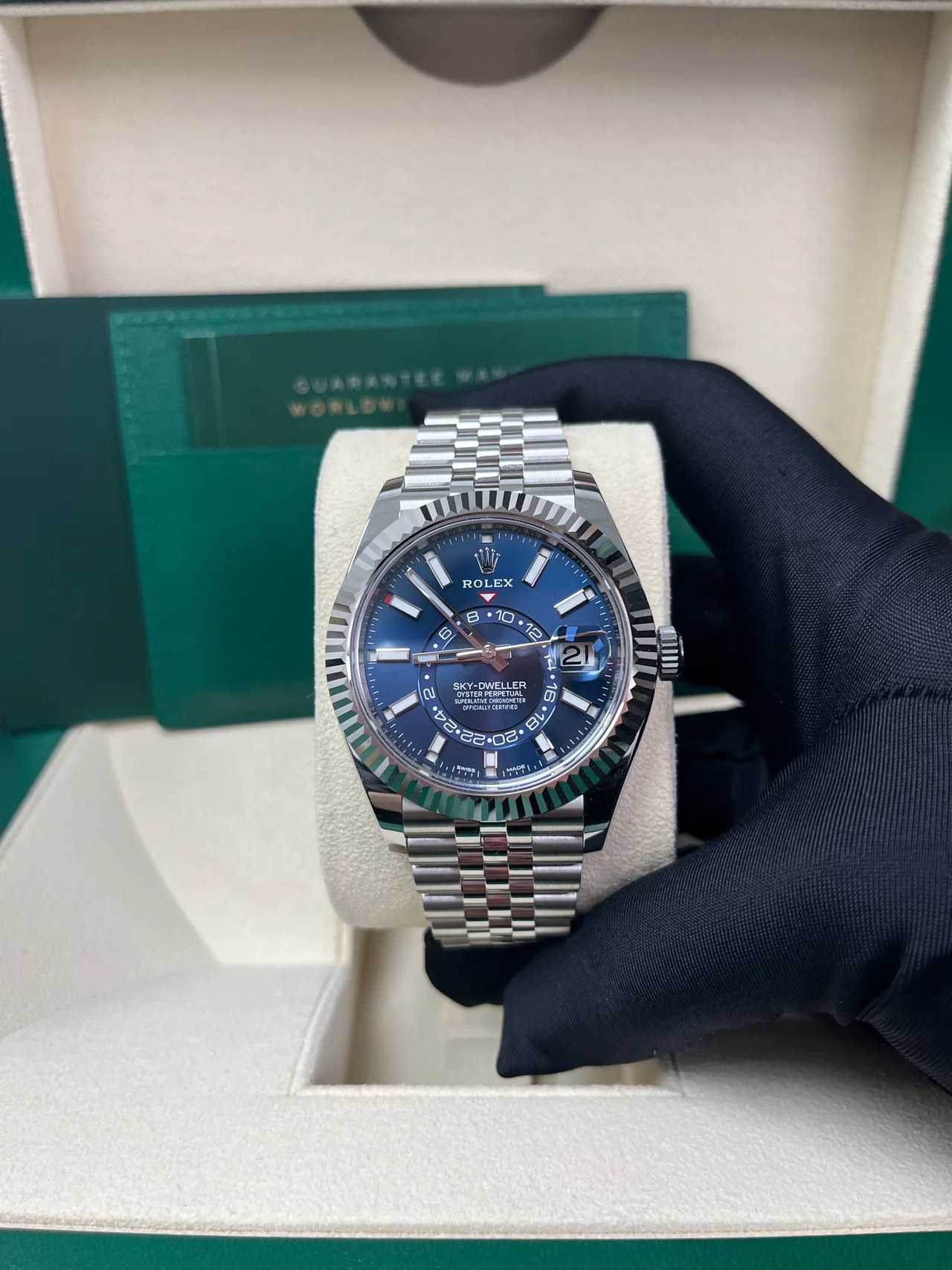 ZF Factory Rolex Sky-Dweller 326934 blue index dial Jubilee