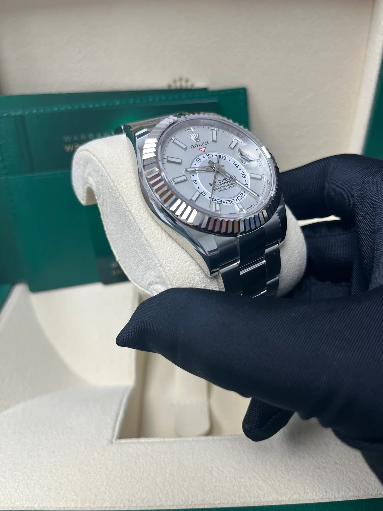 ZF Factory Rolex Sky-Dweller White Rolesor White Index Dial Oyster Bracelet 904L Steel, Best Edition - Image 3