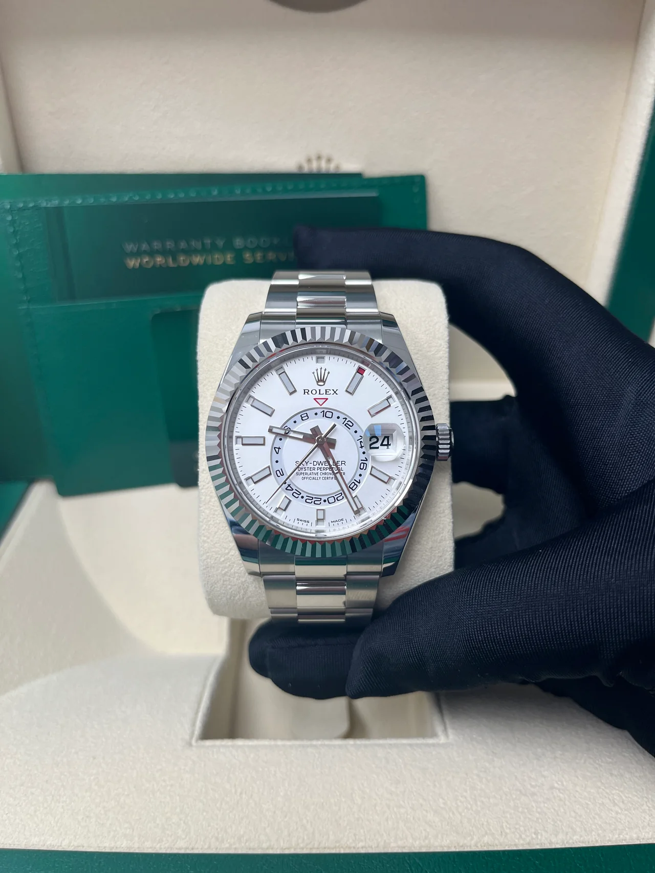 ZF Factory Rolex Sky-Dweller white index dial Oyster bracelet 904L steel