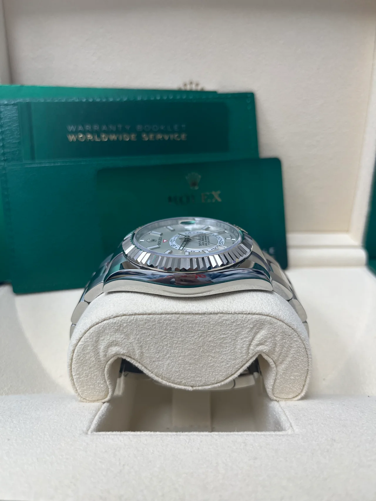 ZF Factory Rolex Sky-Dweller White Rolesor White Index Dial Oyster Bracelet 904L Steel, Best Edition - Image 5