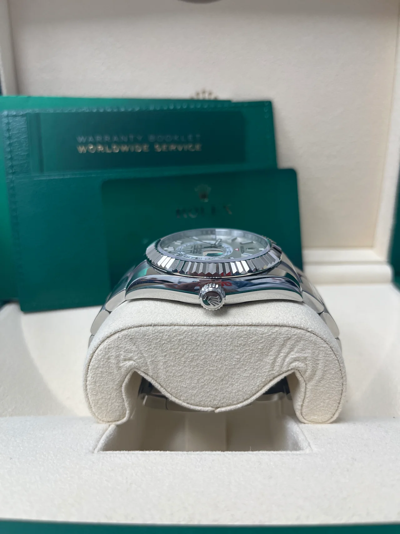 ZF Factory Rolex Sky-Dweller White Rolesor White Index Dial Oyster Bracelet 904L Steel, Best Edition - Image 6