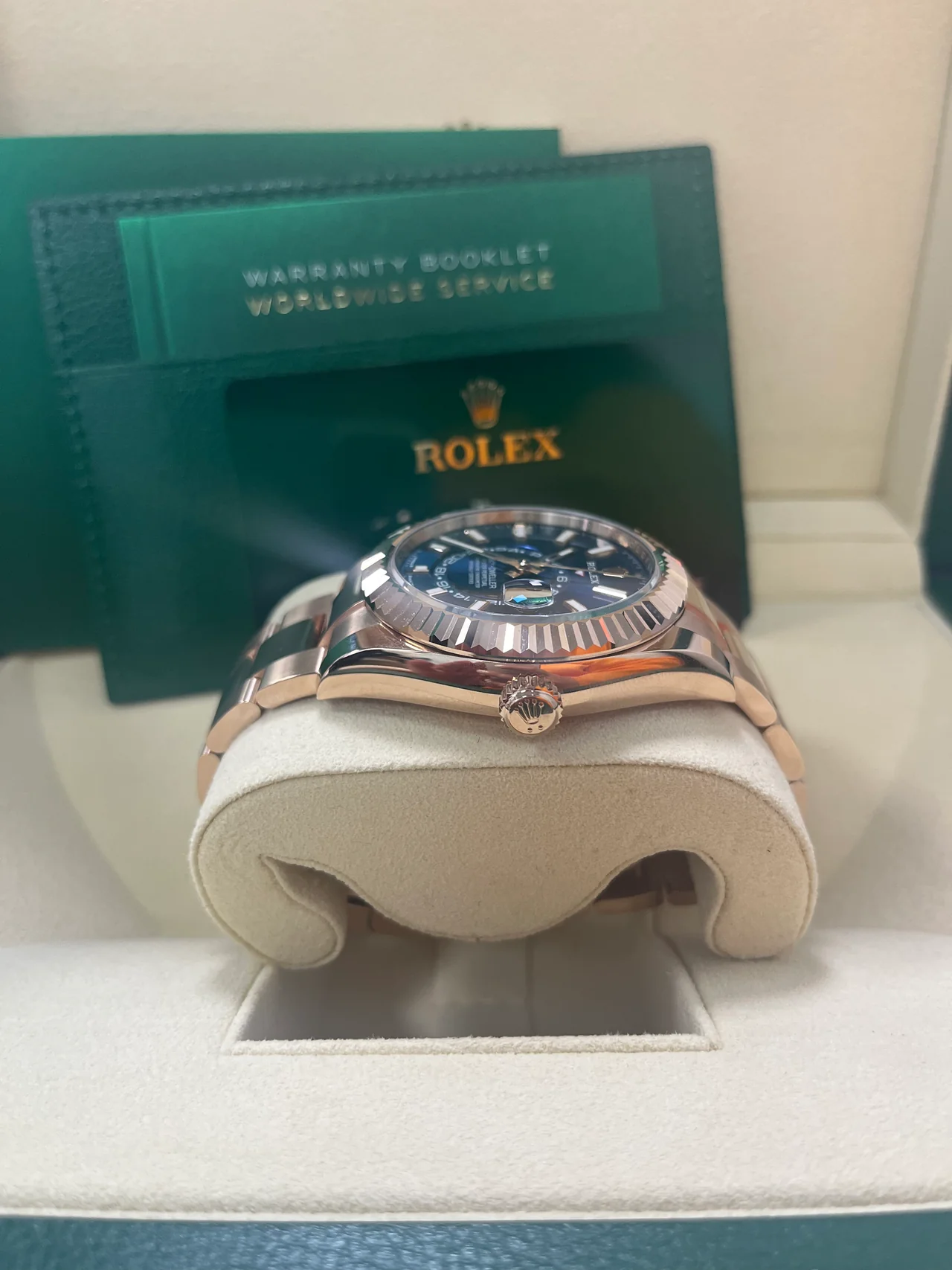 ZF Factory Rolex Sky-Dweller 42mm Blue Dial Oyster Bracelet 336935 – 18K Rose Gold-Wrapped 904L Steel, Best Edition - Image 8