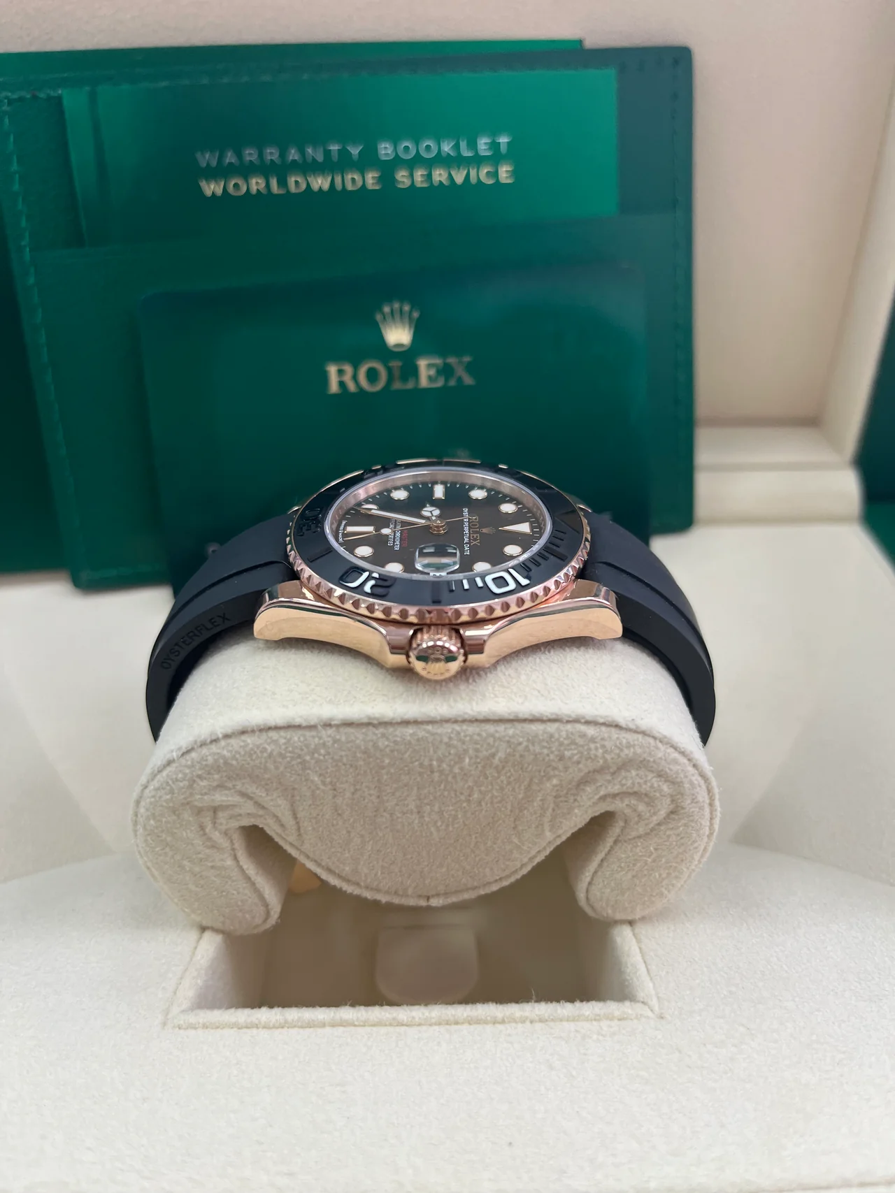 VS Factory Yacht-Master 126655 Rose Gold 40mm Black Dial, Rubber Strap, Best Edition 3235 Movement - Image 5