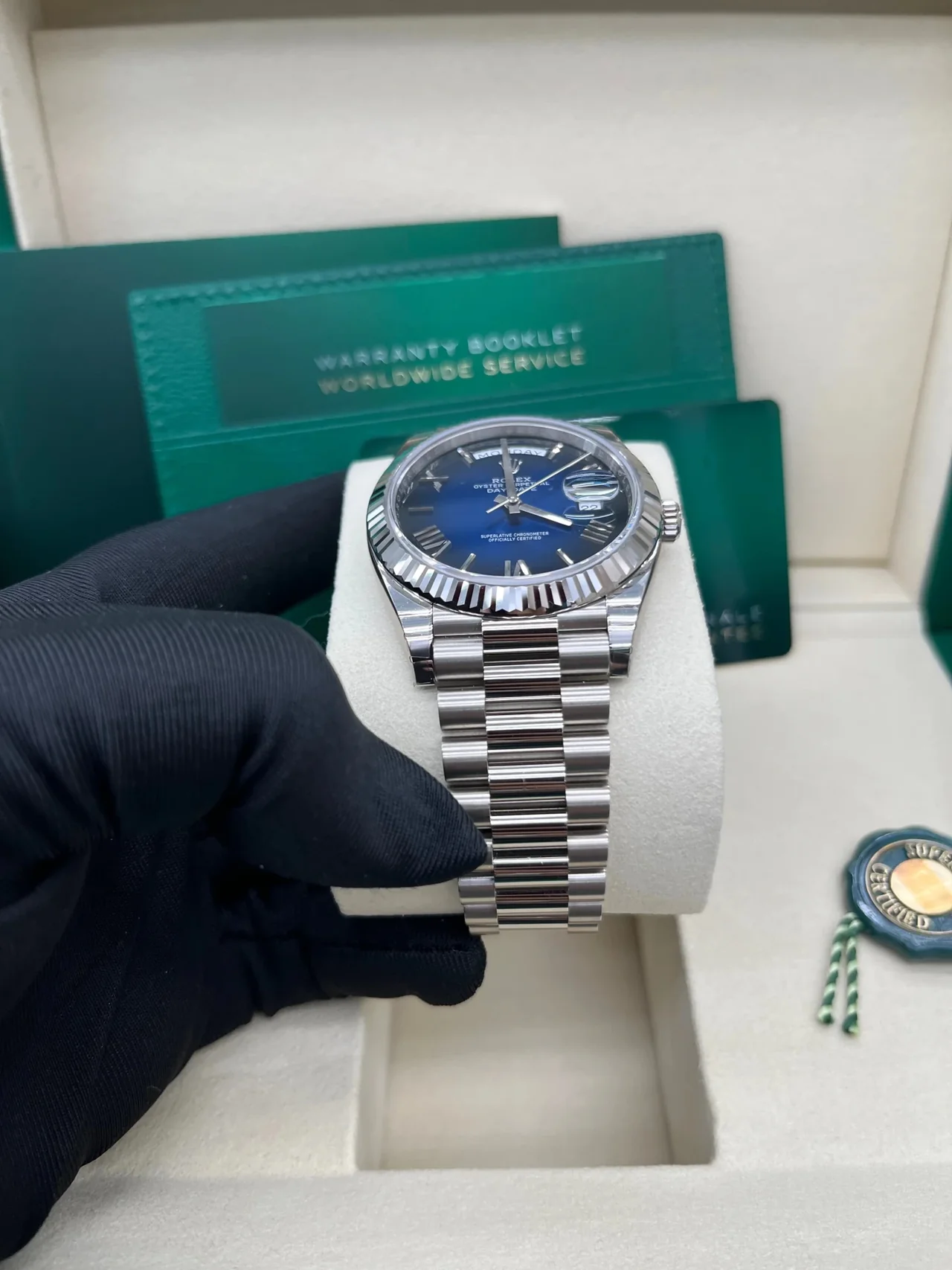 RC Factory Rolex Day-Date 40 228239 White Gold Blue Ombré Dial Super Clone - Image 3