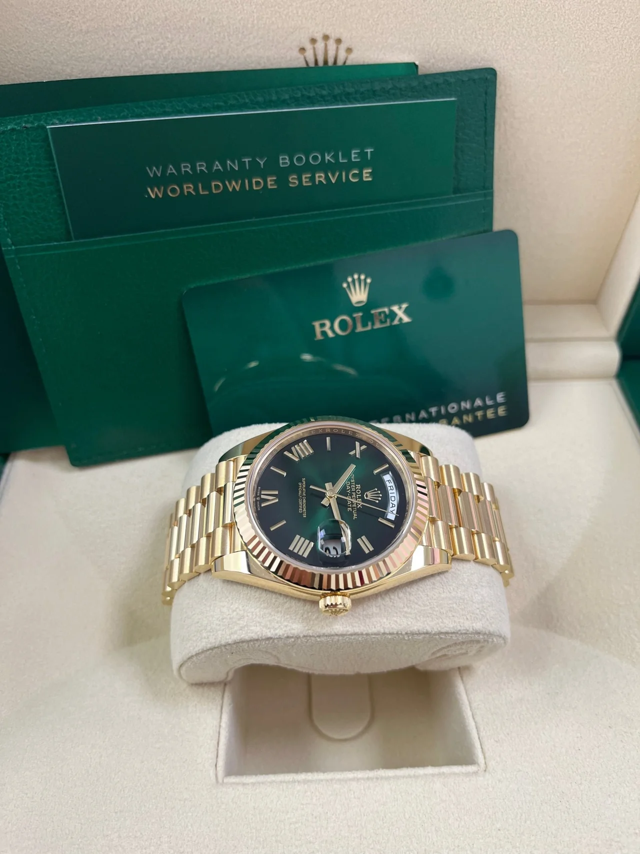 RC Factory Rolex Day-Date 40mm Green Ombré Roman Dial 228238 Super Clone - Image 8