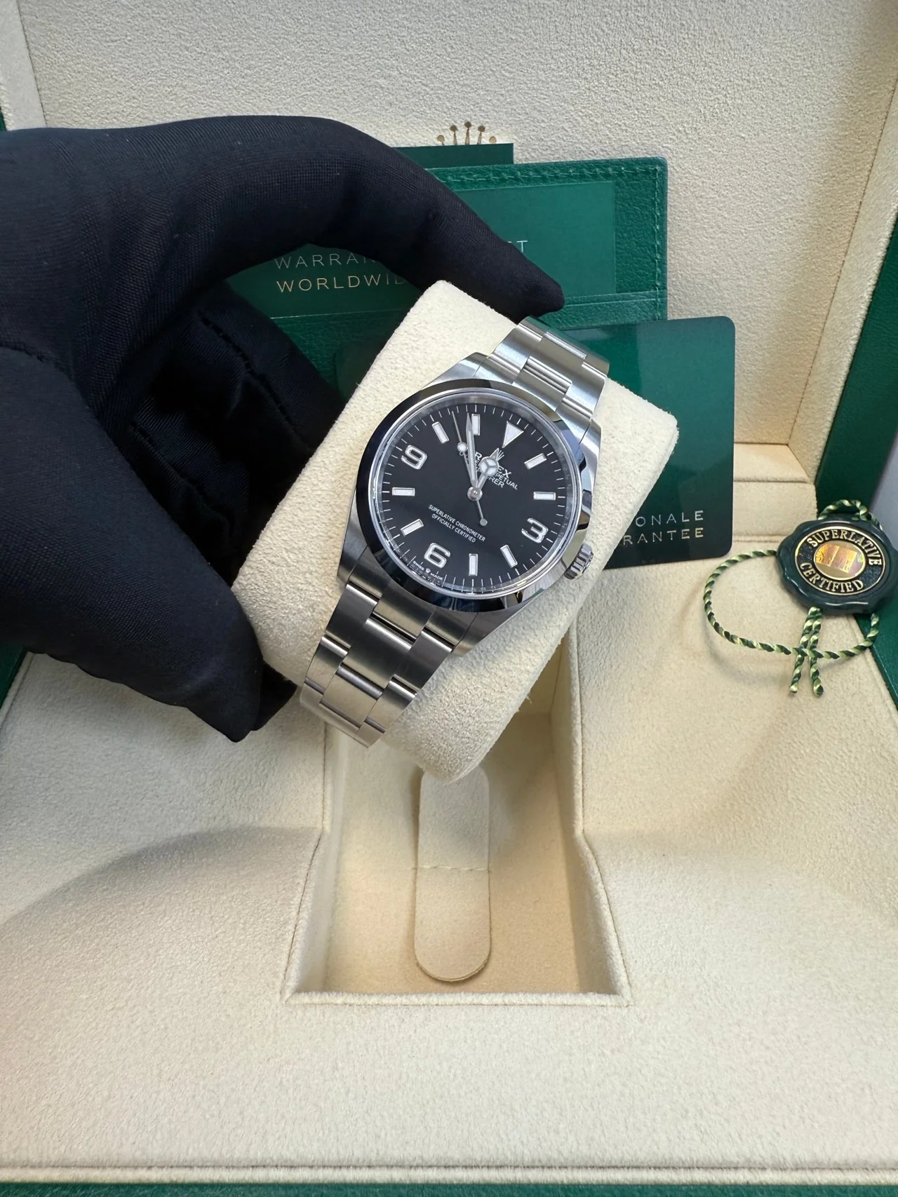 VS Factory Explorer 36mm Black Dial | Stainless Steel Oyster Bracelet - Image 2