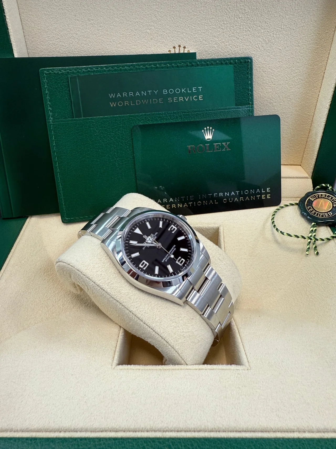 VS Factory Explorer 36mm Black Dial | Stainless Steel Oyster Bracelet - Image 6