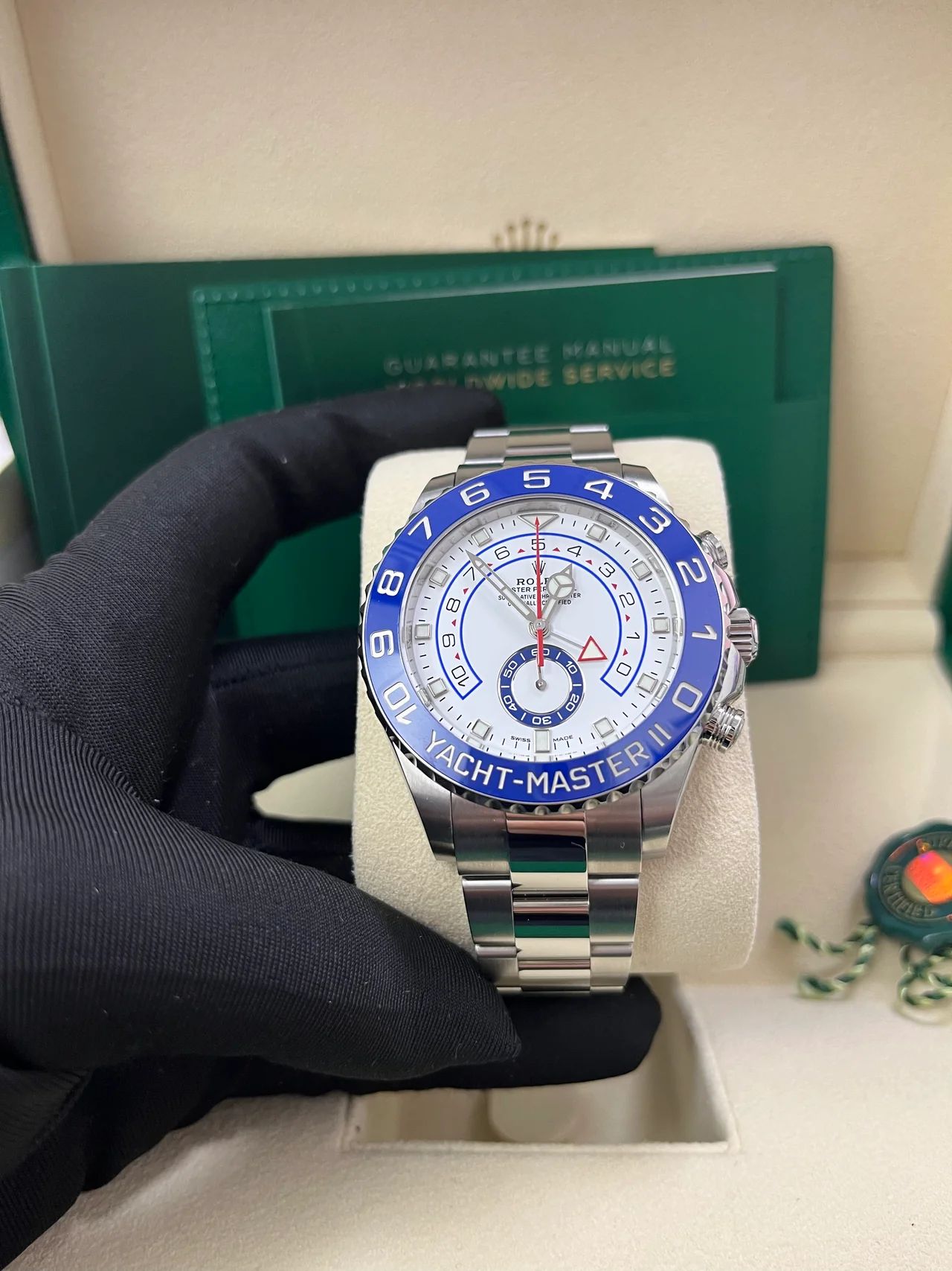 VS Factory Yacht-Master II stainless steel matte white Mercedes dial