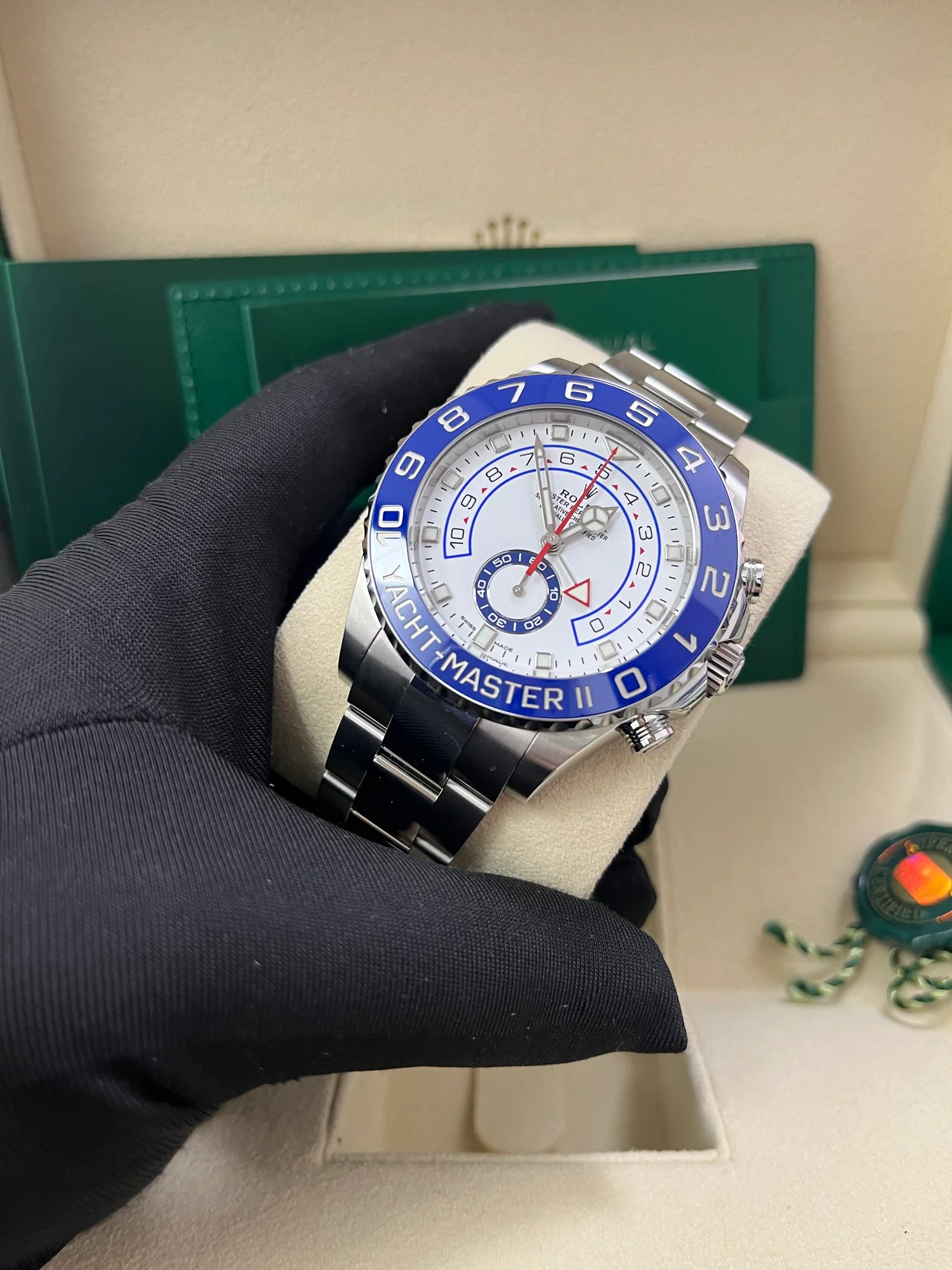 VS Factory Yacht-Master II Stainless Steel Matte White Mercedes Dial - Image 3