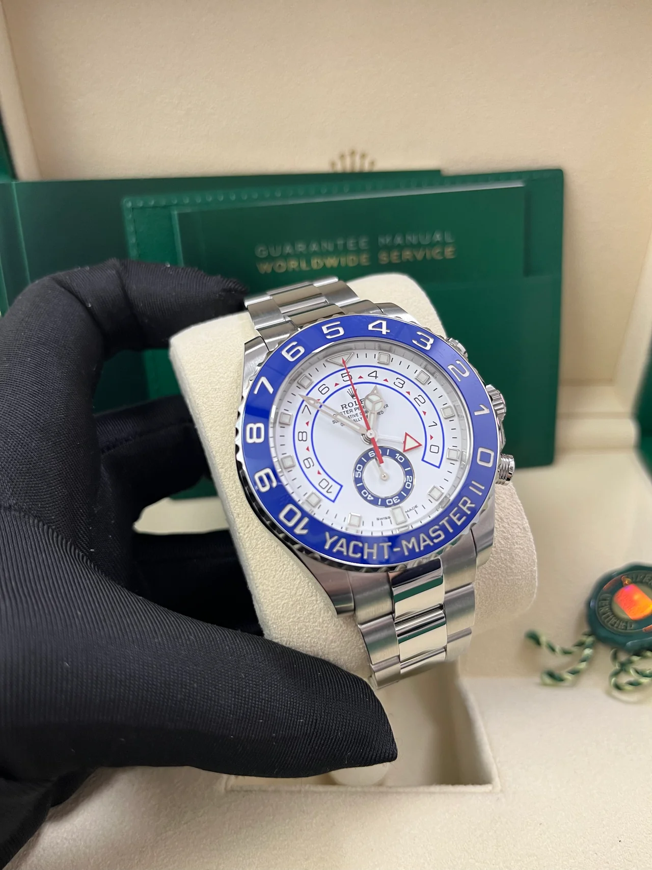 VS Factory Yacht-Master II Stainless Steel Matte White Mercedes Dial - Image 2