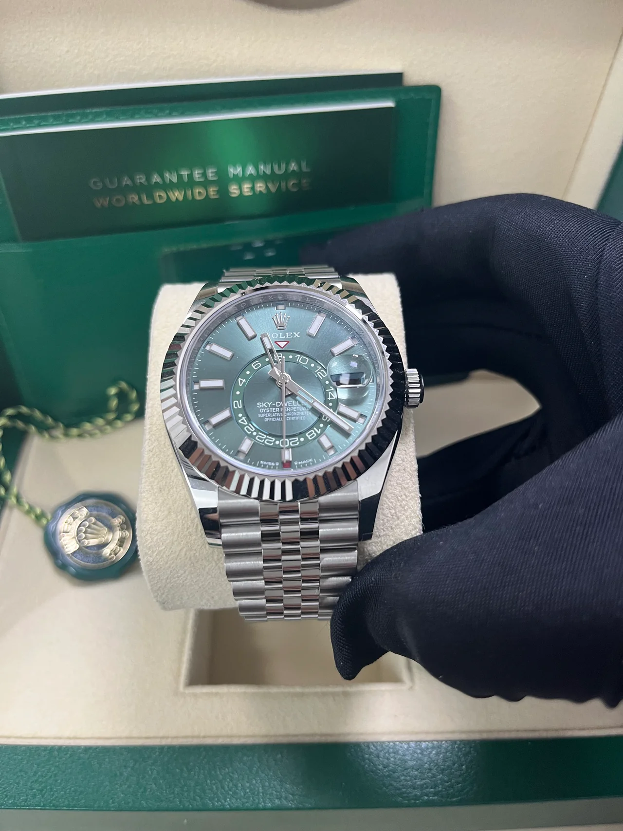 ZF Factory Rolex Sky-Dweller-Style 42mm Green Dial 904L Steel Automatic Watch - Image 2