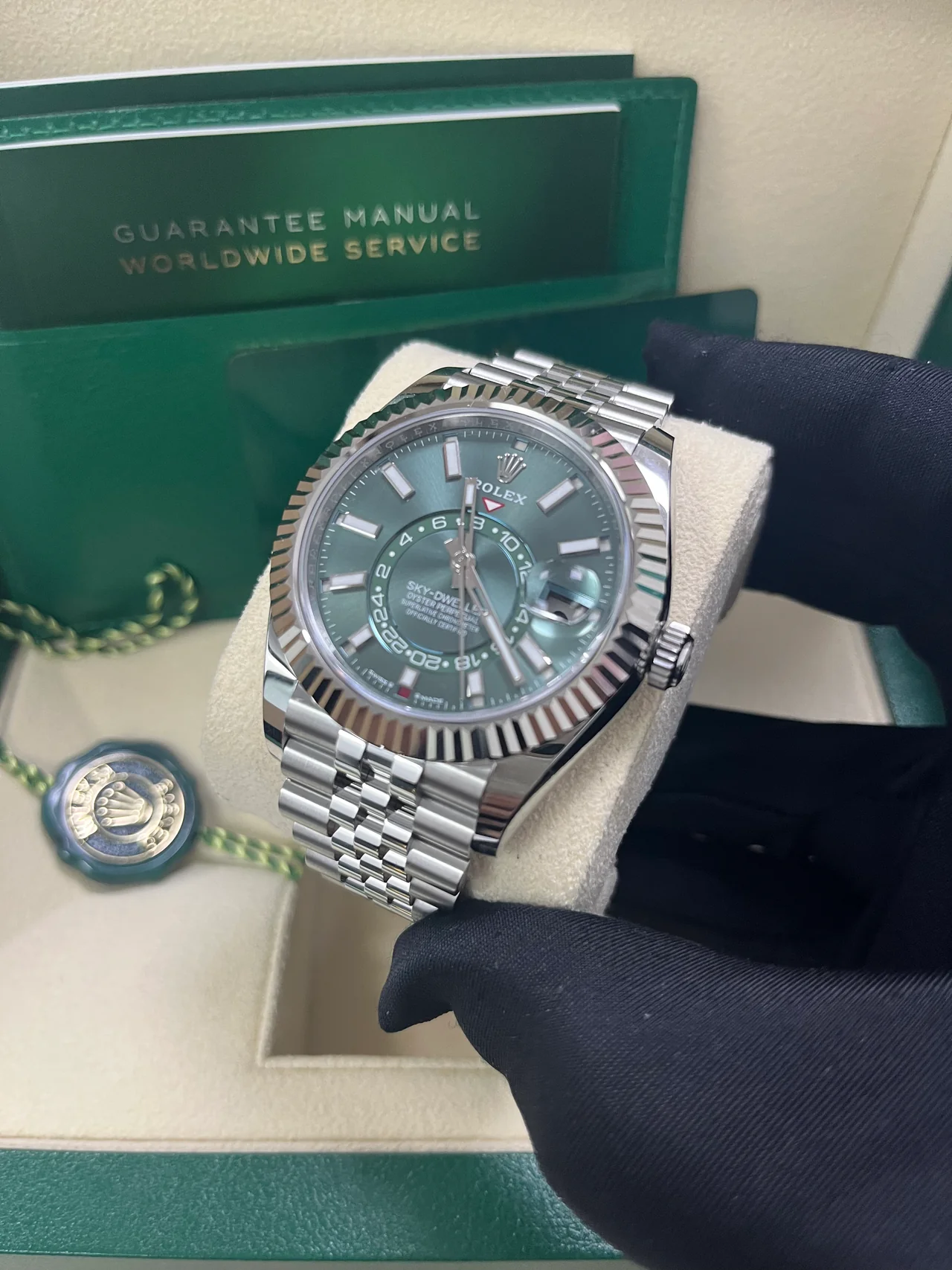 ZF Factory Rolex Sky-Dweller-Style 42mm Green Dial 904L Steel Automatic Watch - Image 5