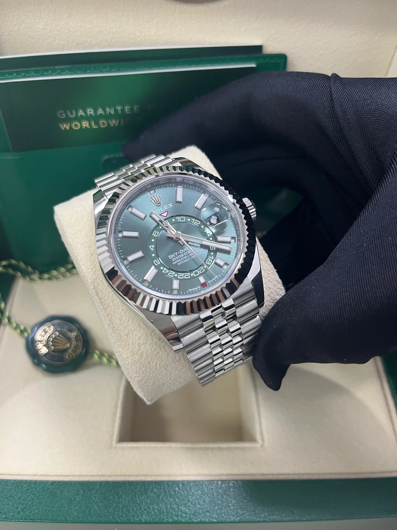 ZF Factory Rolex Sky-Dweller-Style 42mm Green Dial 904L Steel Automatic Watch - Image 3