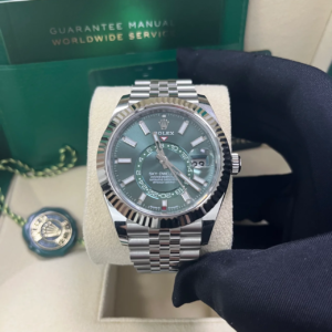 ZF Factory 42mm green dial 904L steel automatic watch with fluted bezel