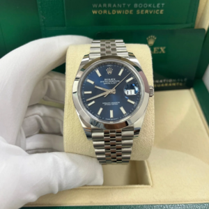 VS Factory Datejust 41 blue index dial smooth bezel Jubilee bracelet