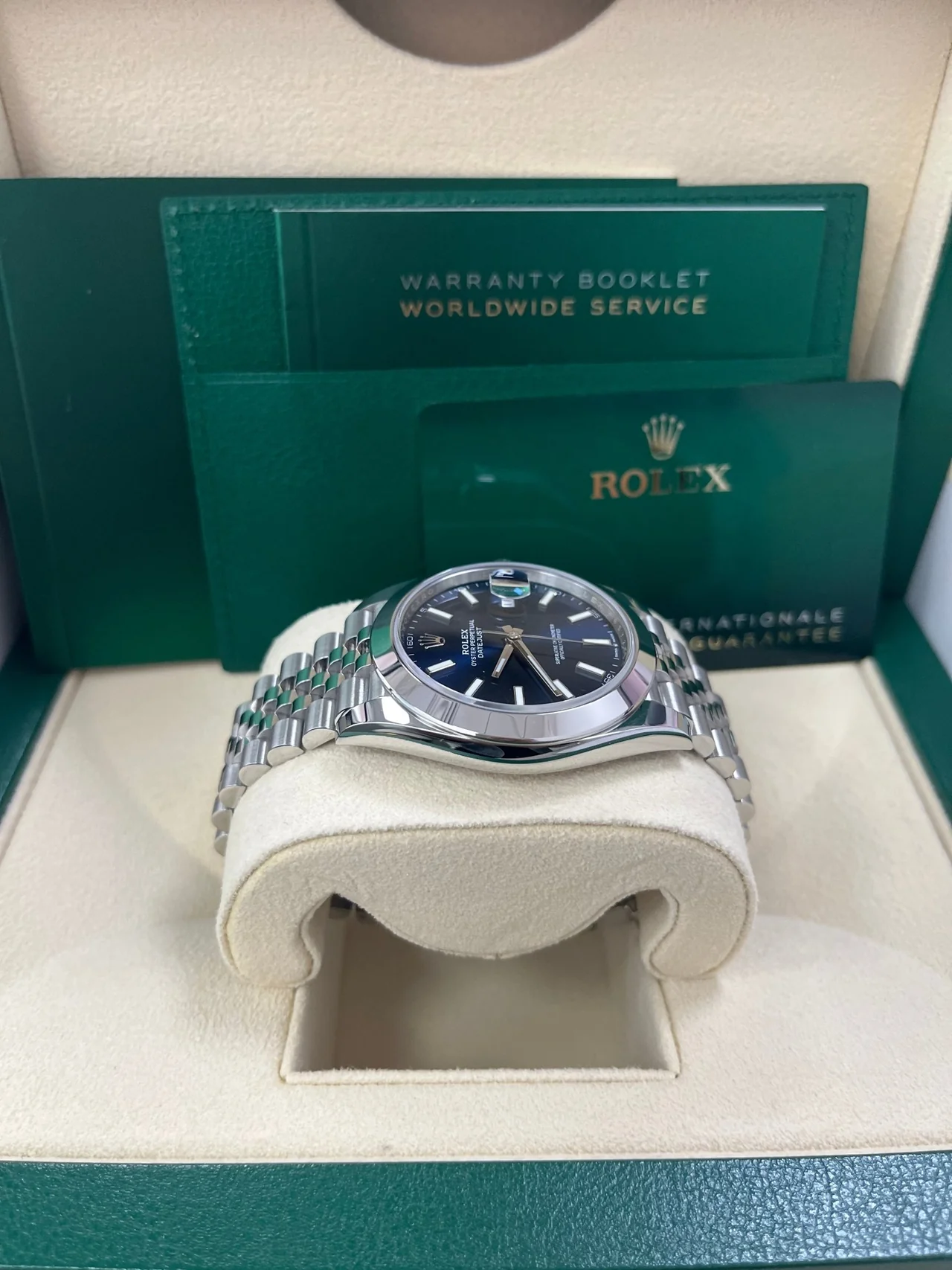 VS Factory Datejust 41 Stainless Steel – Blue Index Dial – Smooth Bezel – Jubilee Bracelet - Image 5