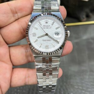 ES Factory Rolex Land-Dweller 40mm white honeycomb dial replica watch